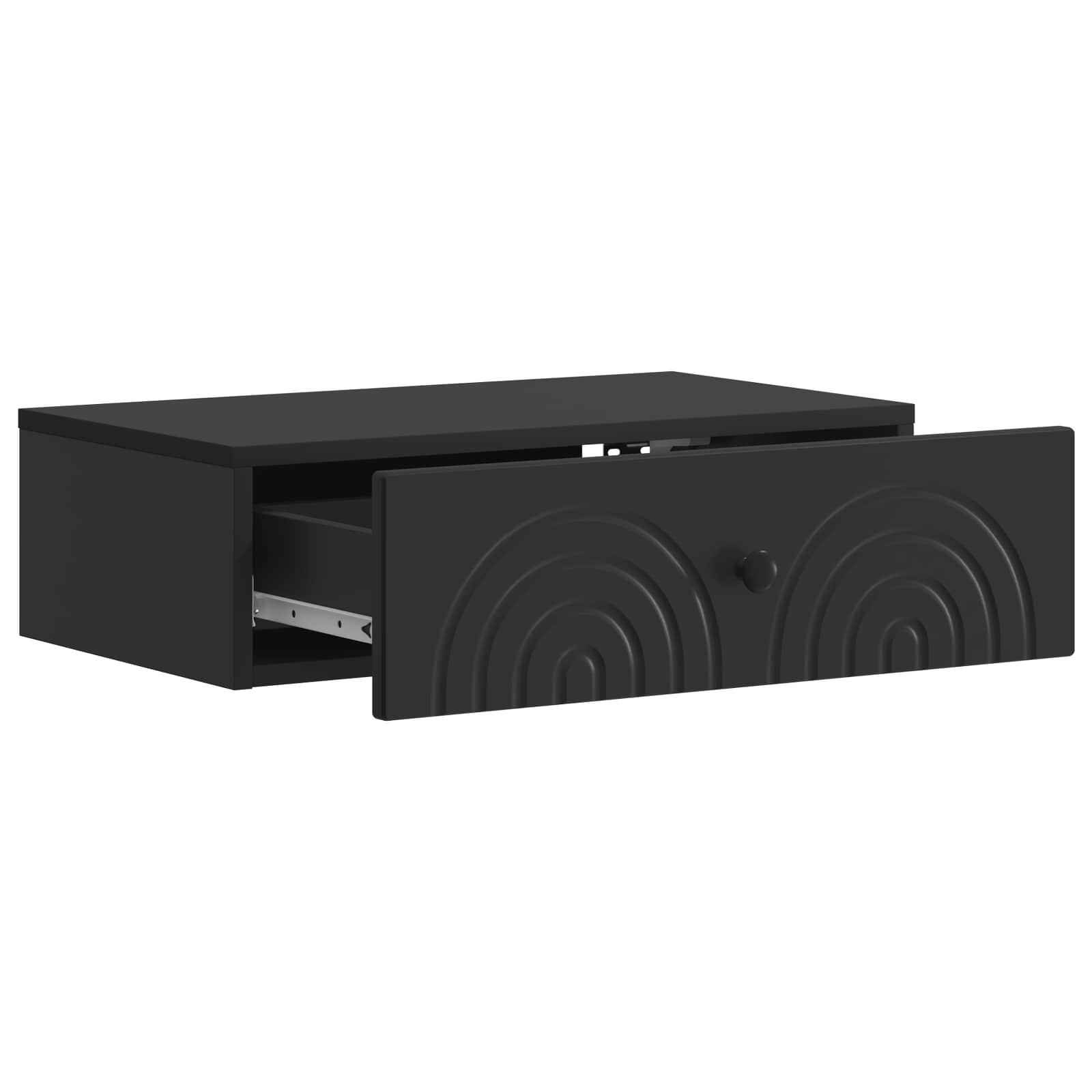 Stolna montirana na zid Crna 59 x 34,5 x 17 cm