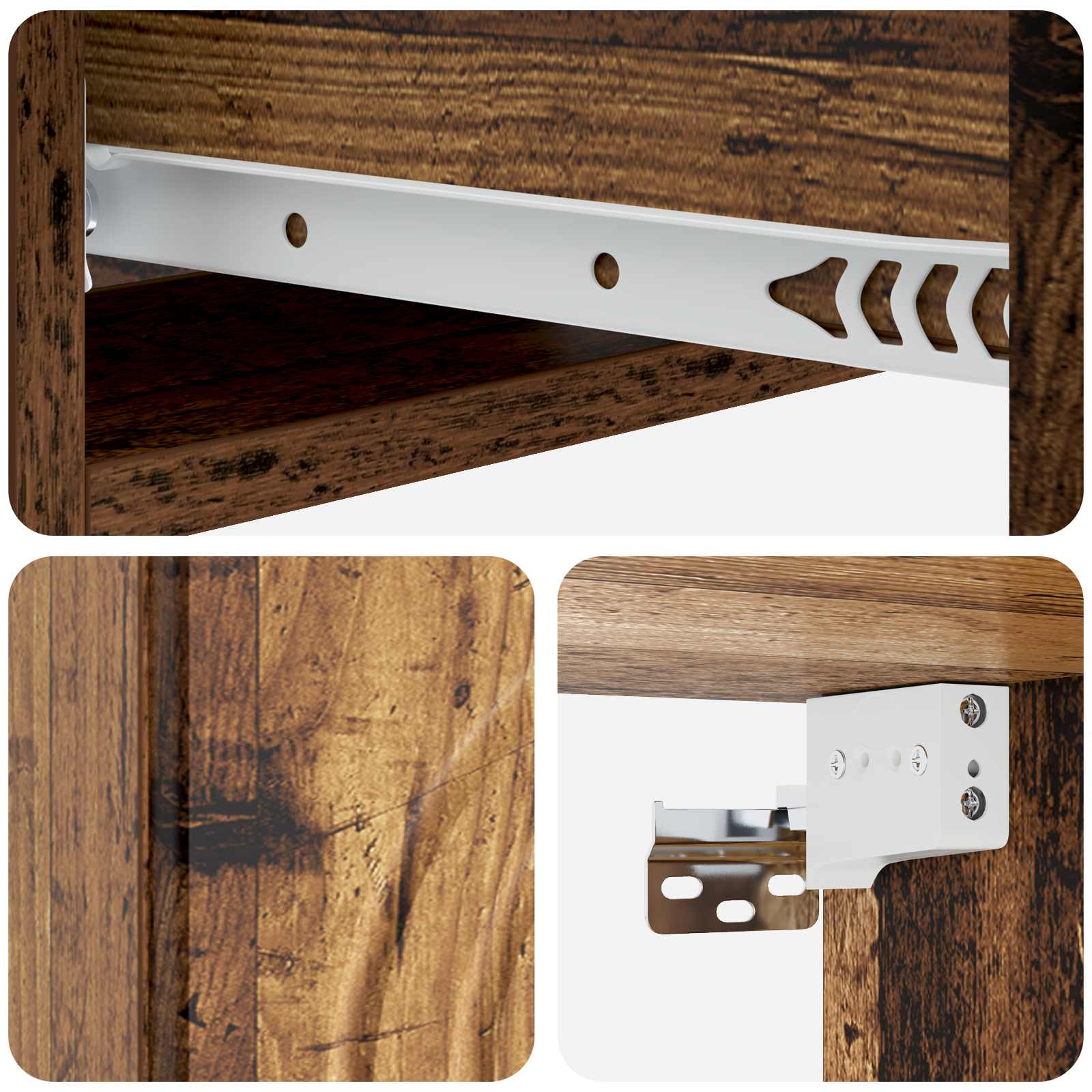 Stolna montirana na zid Staro drvo 59 x 34,5 x 17 cm