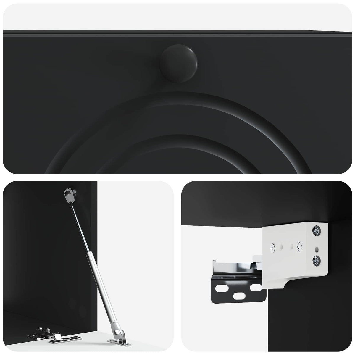 TV ormar za zid Zidne Crna 59,5 x 41 x 30 cm Konstruirano drvo
