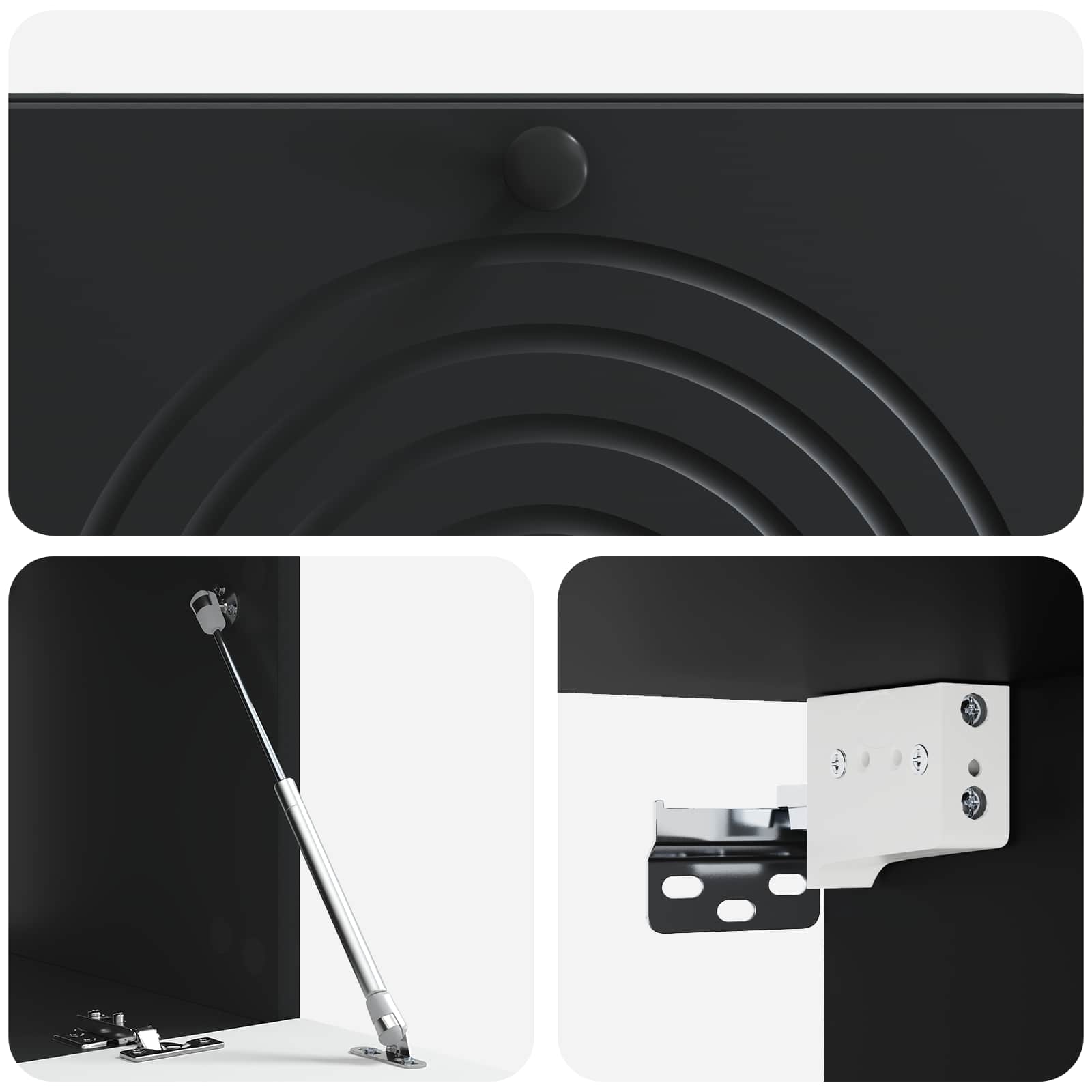 TV ormar za zid Zidne Crna 99 x 41 x 30 cm Konstruirano drvo