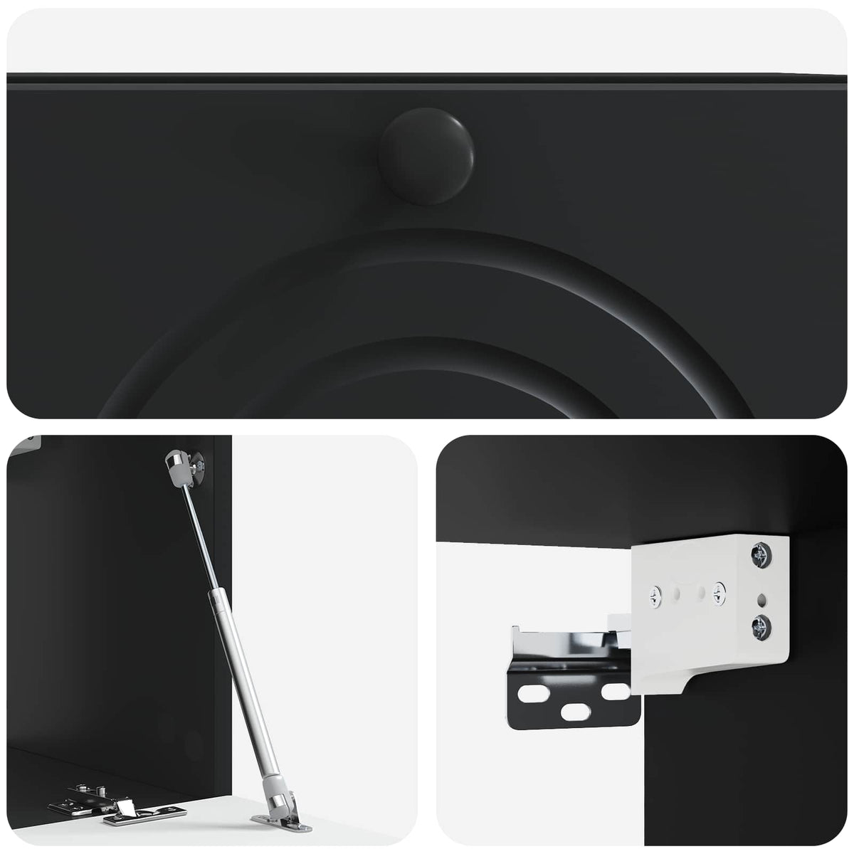 TV ormar za zid Zidne Crna 59,5 x 31 x 30 cm Konstruirano drvo
