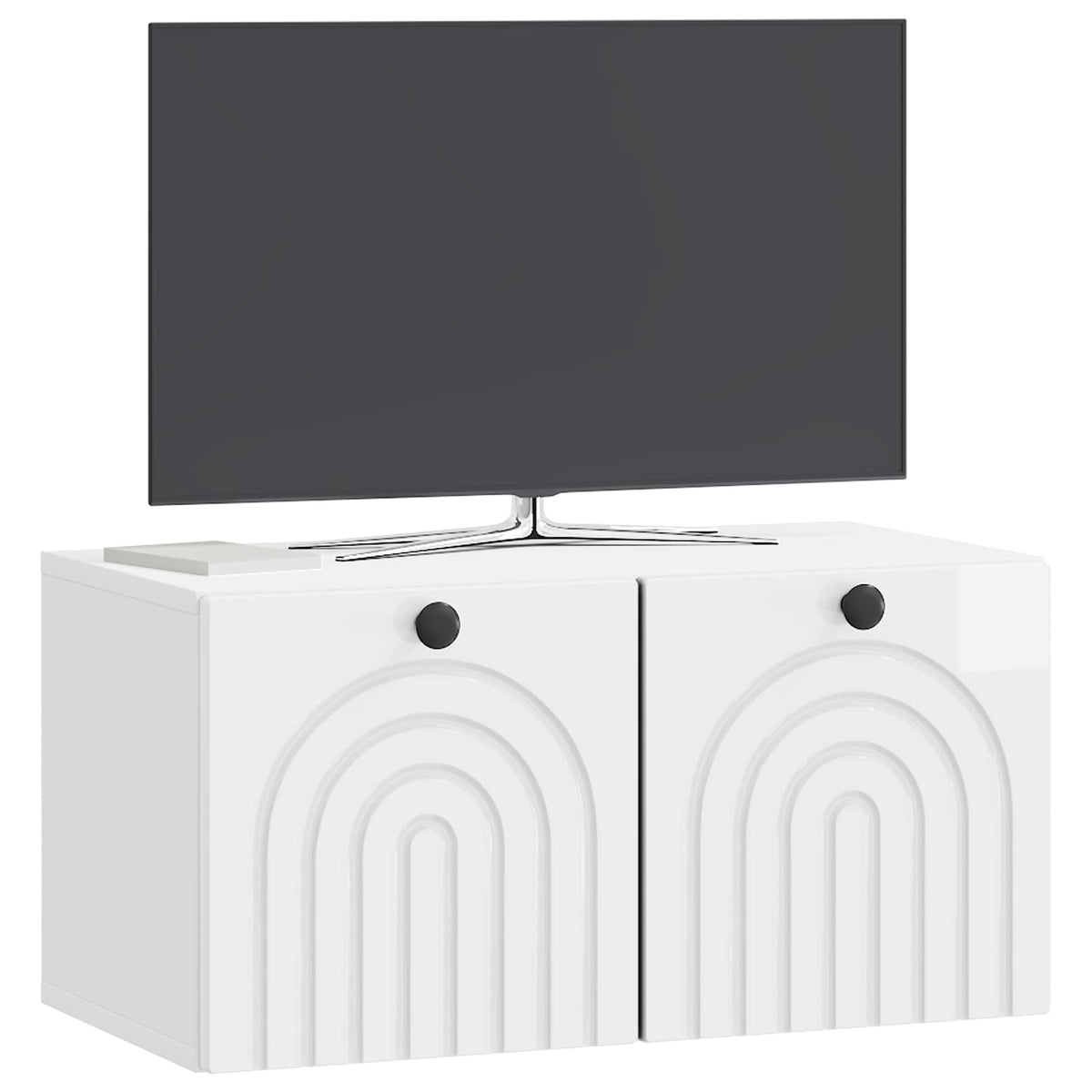 TV ormar za zid Zidne Bijela visokog sjaja 59,5 x 31 x 30 cm