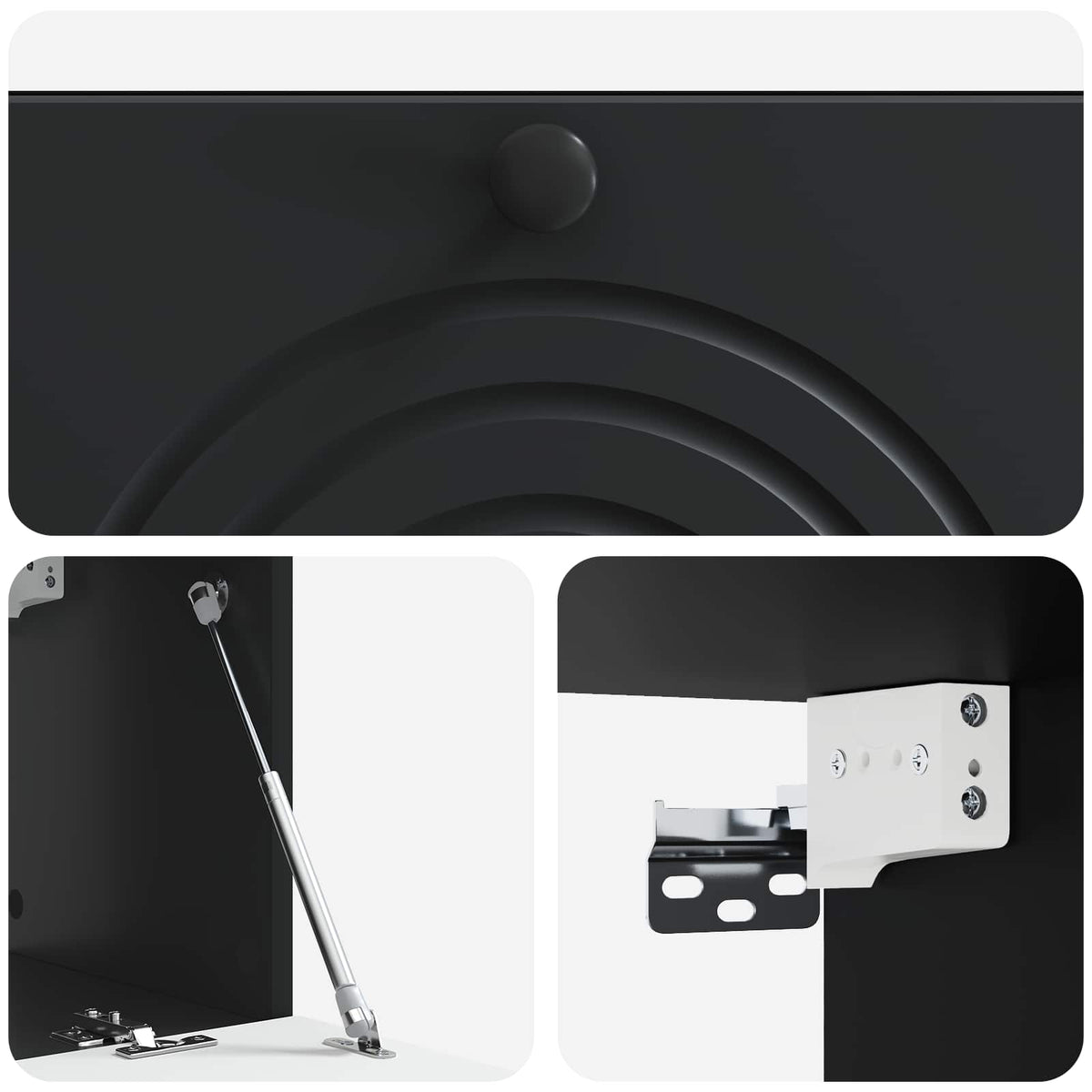 TV ormar za zid Zidne Crna 78,5 x 31 x 30 cm Konstruirano drvo