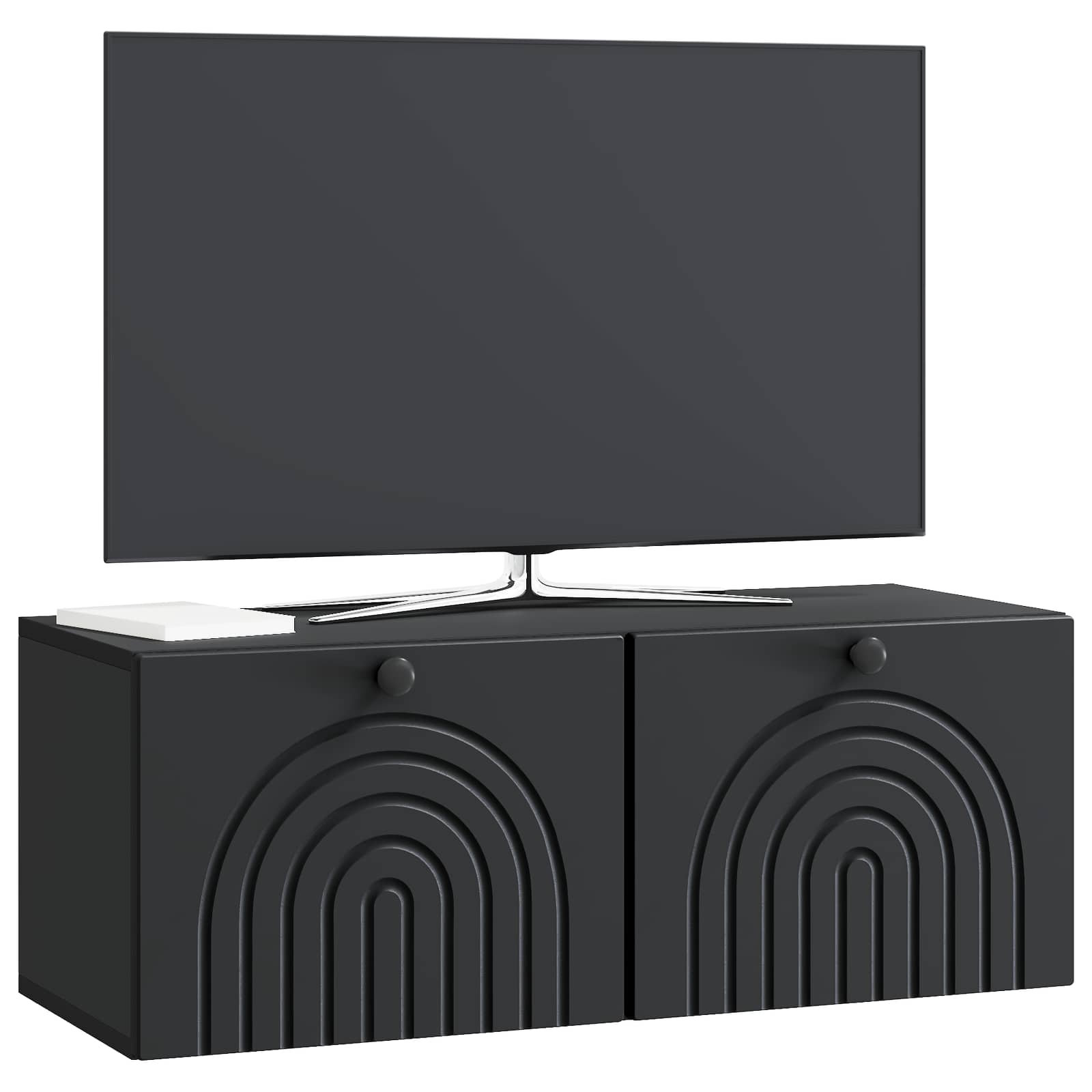 TV ormar za zid Zidne Crna 78,5 x 31 x 30 cm Konstruirano drvo
