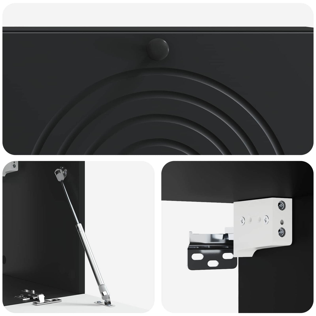 TV ormar za zid Zidne Crna 98 x 31 x 30 cm Konstruirano drvo