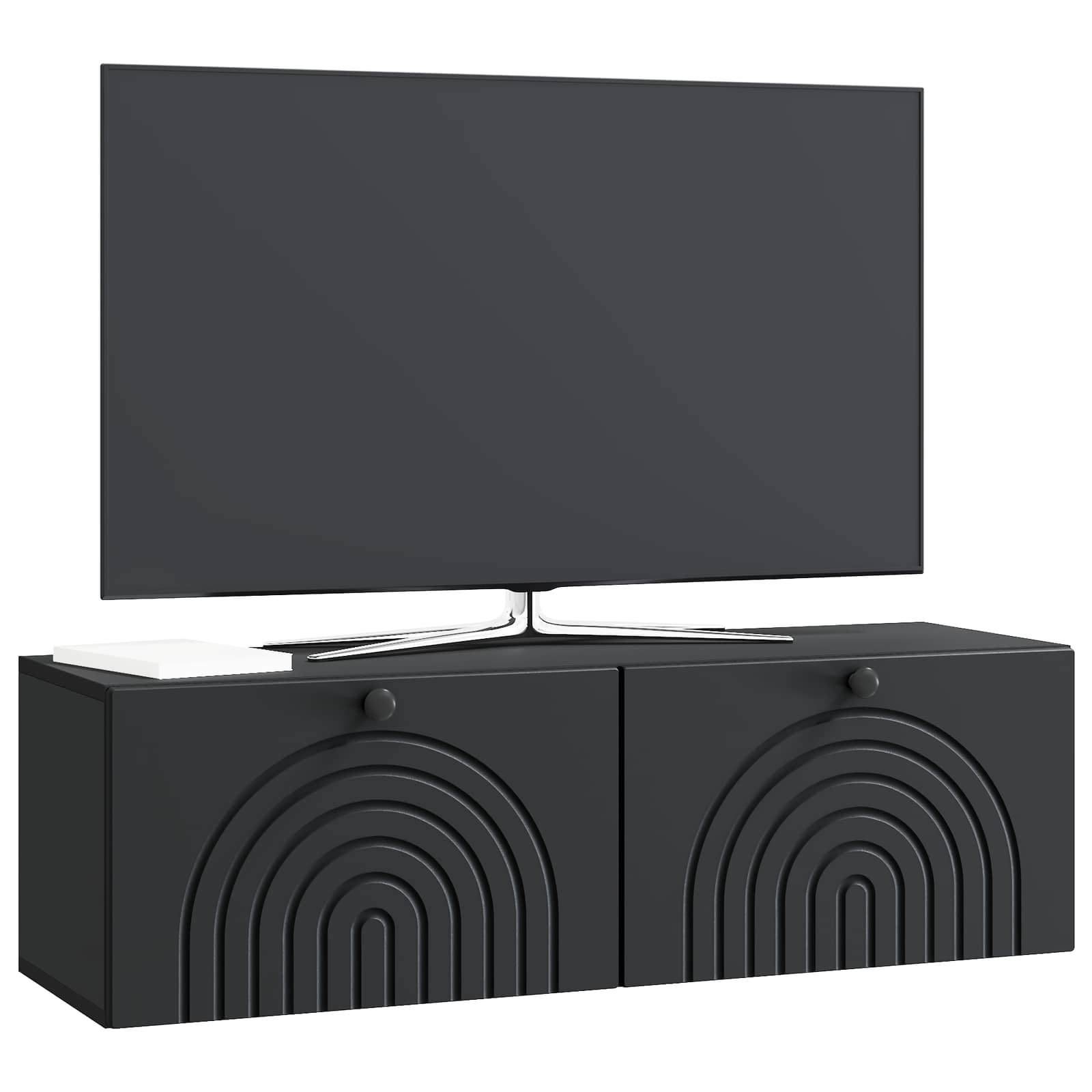 TV ormar za zid Zidne Crna 98 x 31 x 30 cm Konstruirano drvo