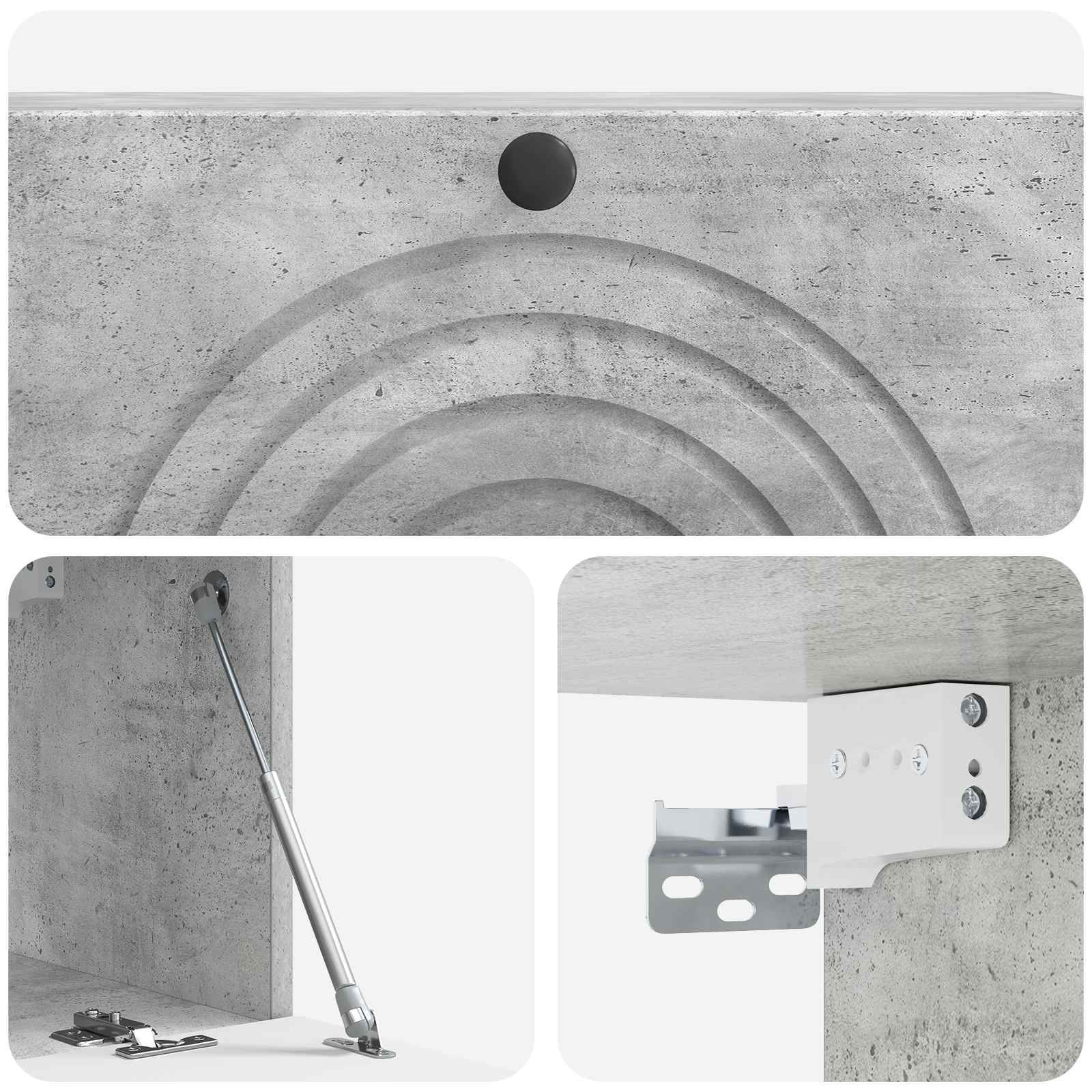 TV ormar za zid Betonska siva 98 x 31 x 30 cm Konstruirano drvo