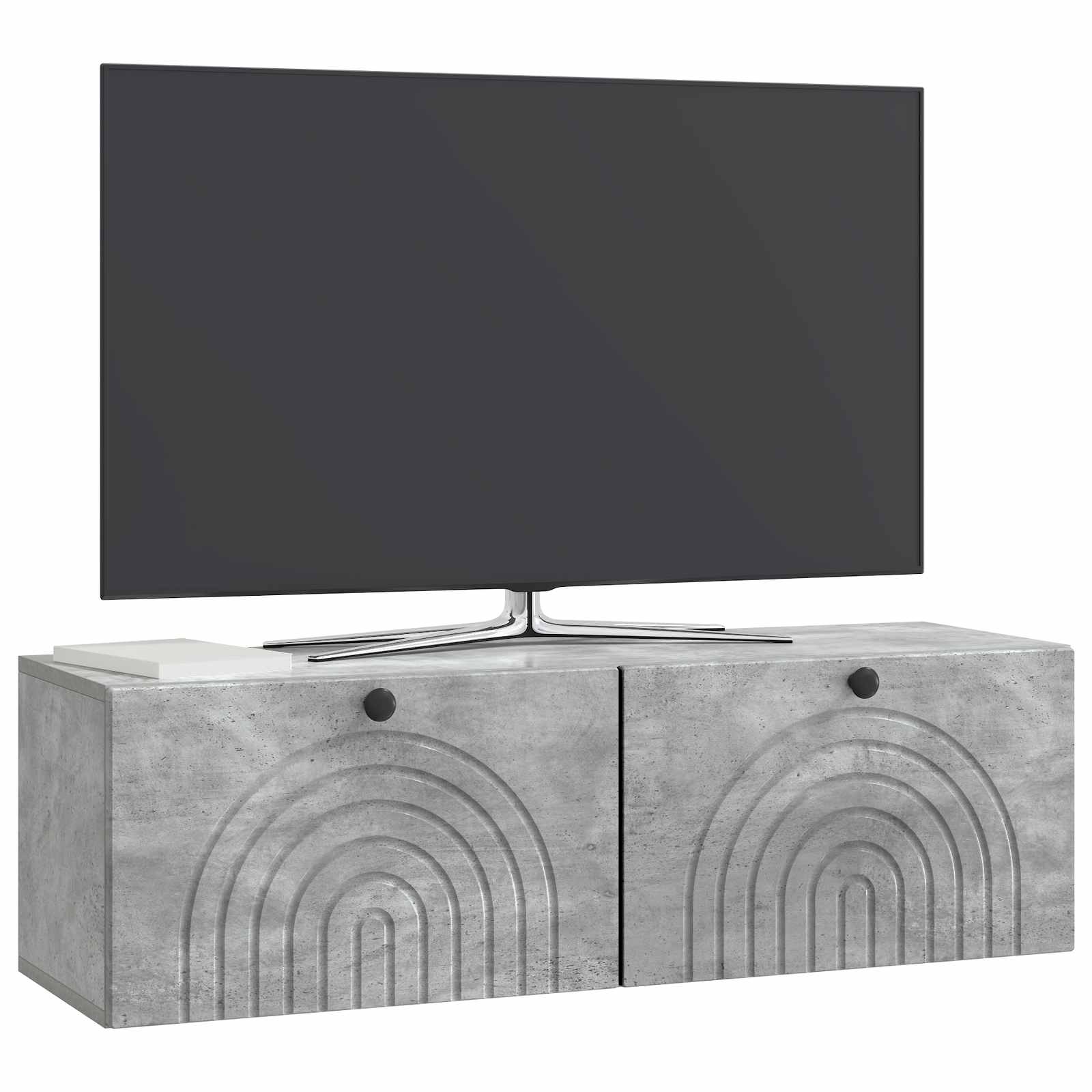 TV ormar za zid Betonska siva 98 x 31 x 30 cm Konstruirano drvo