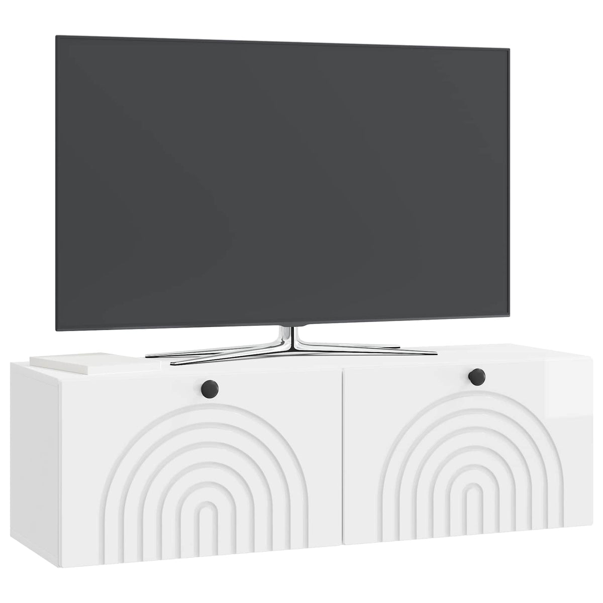 TV ormar za zid Zidne Bijela visokog sjaja 98 x 31 x 30 cm