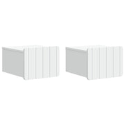 Noćni ormarić za montažu na zid 2 pcs Bijela 33 x 34,5 x 24 cm