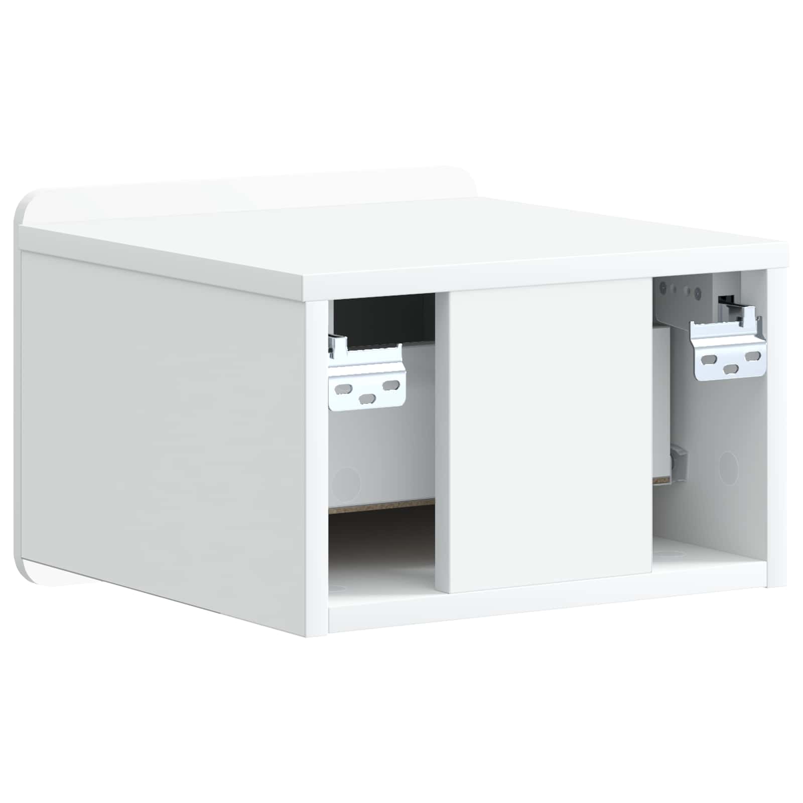 Noćni ormarić za montažu na zid 2 pcs Bijela 33 x 34,5 x 24 cm