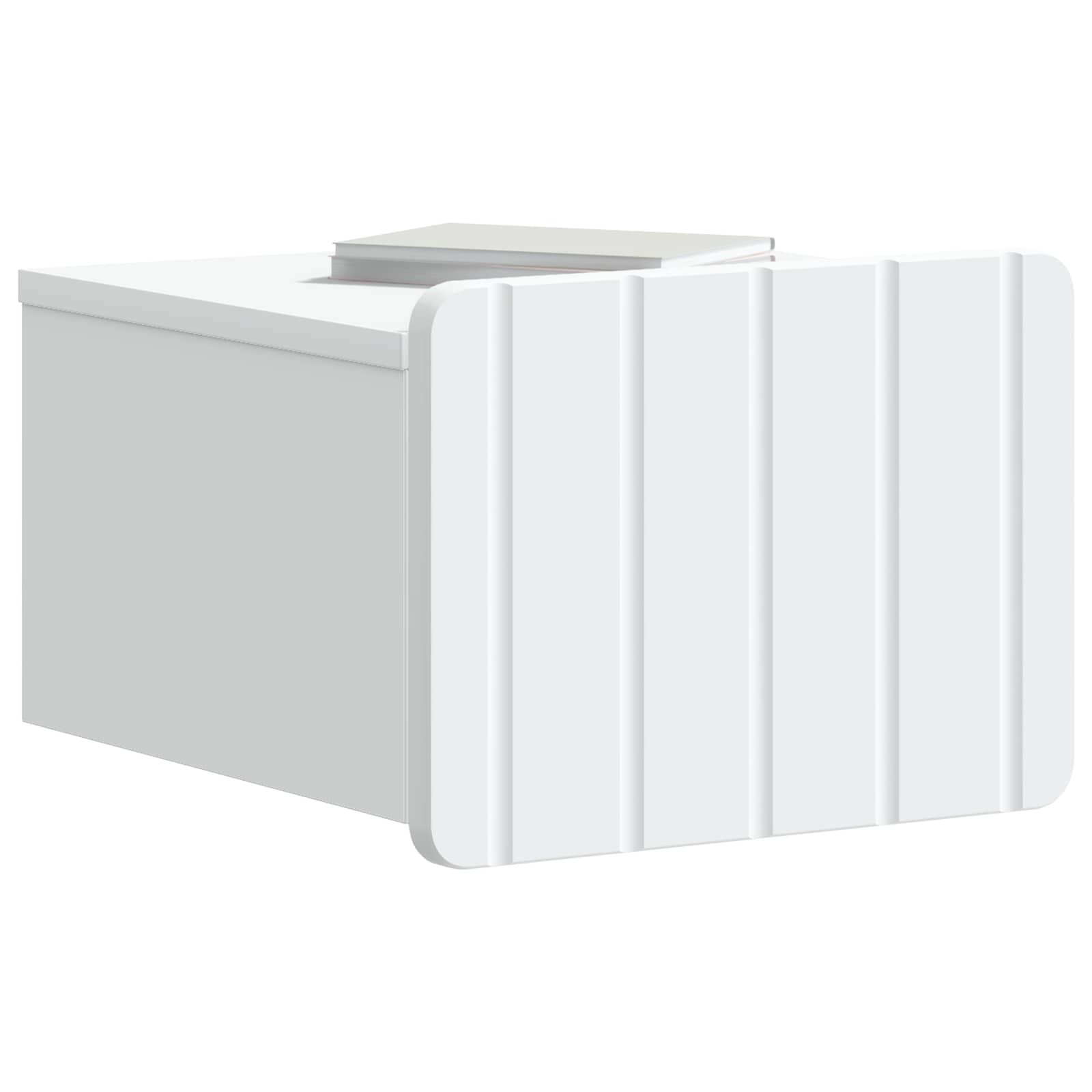 Noćni ormarić za montažu na zid 2 pcs Bijela 33 x 34,5 x 24 cm