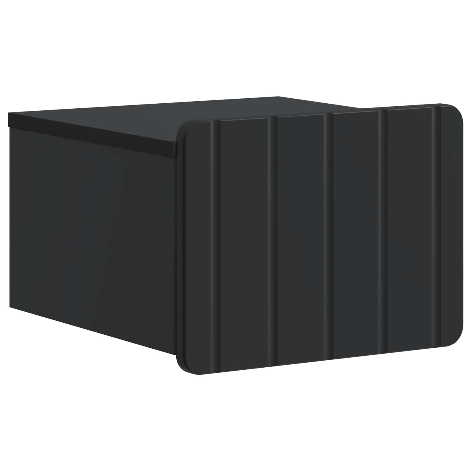Noćni ormarić za montažu na zid 2 pcs Crna 33 x 34,5 x 24 cm