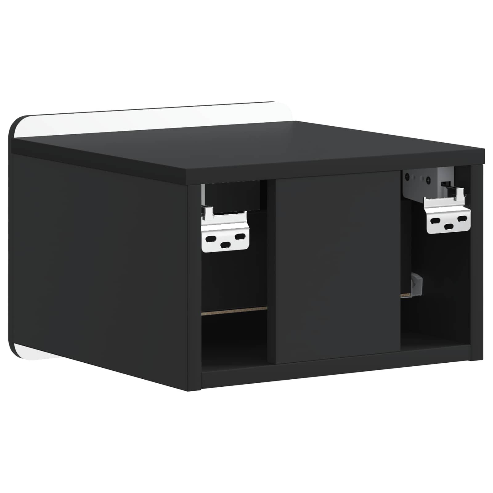 Noćni ormarić za montažu na zid 2 pcs Crna 33 x 34,5 x 24 cm