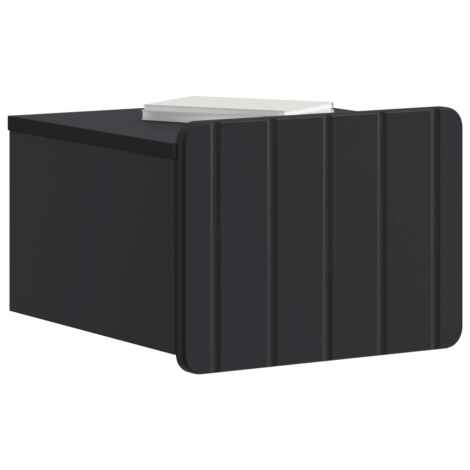 Noćni ormarić za montažu na zid 2 pcs Crna 33 x 34,5 x 24 cm