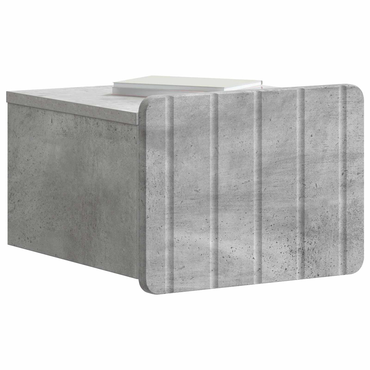 Noćni ormarić za montažu na zid Betonska siva 33 x 34,5 x 24 cm