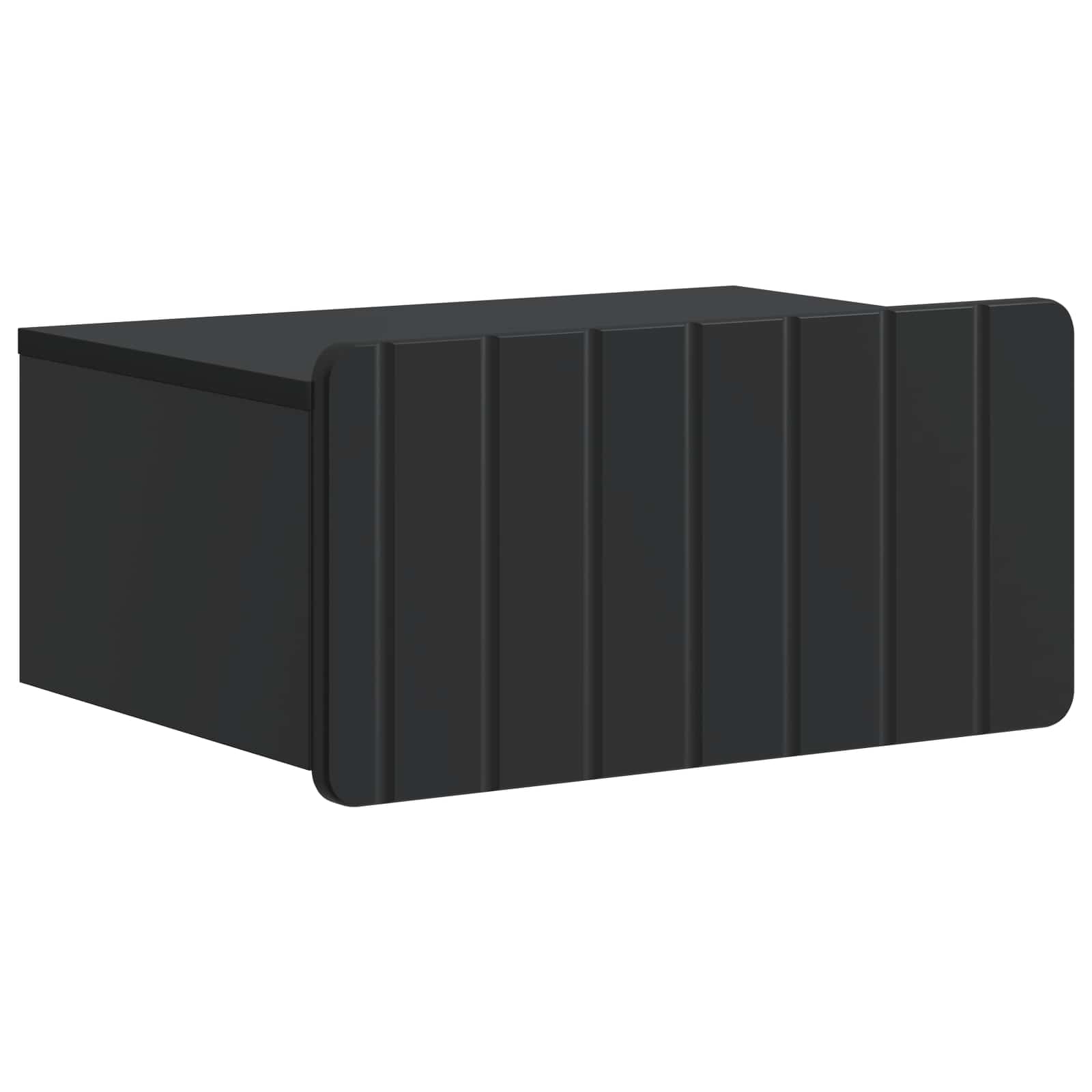 Noćni ormarić za montažu na zid 2 pcs Crna 49 x 34,5 x 24 cm