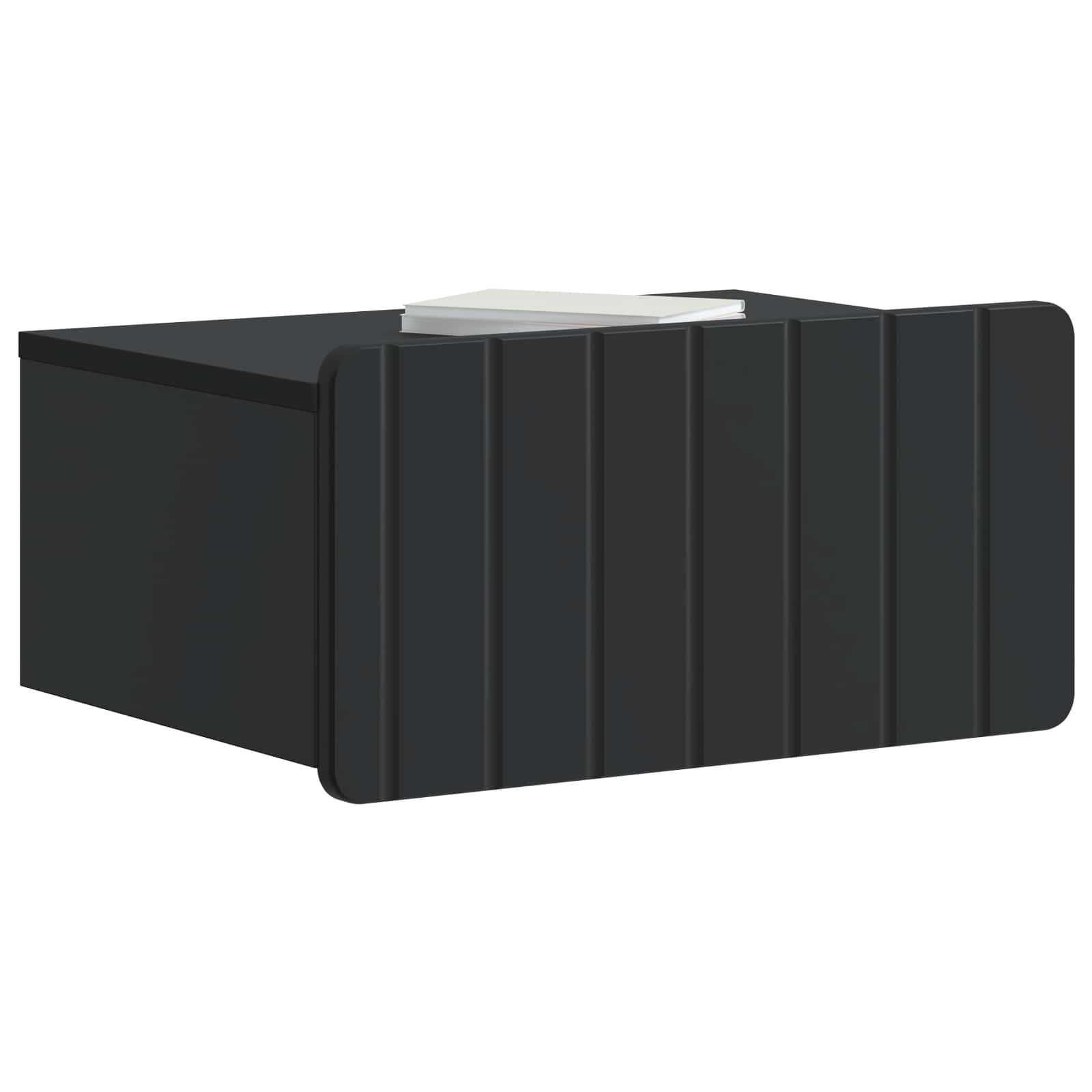 Noćni ormarić za montažu na zid 2 pcs Crna 49 x 34,5 x 24 cm