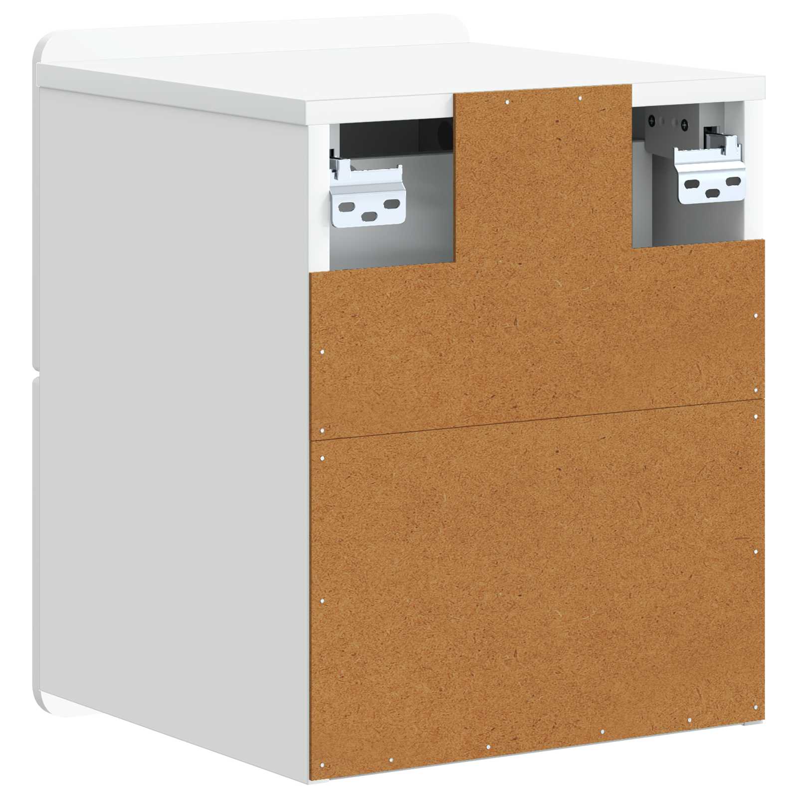 Noćni ormarić za montažu na zid 2 pcs Bijela 33 x 34,5 x 43 cm