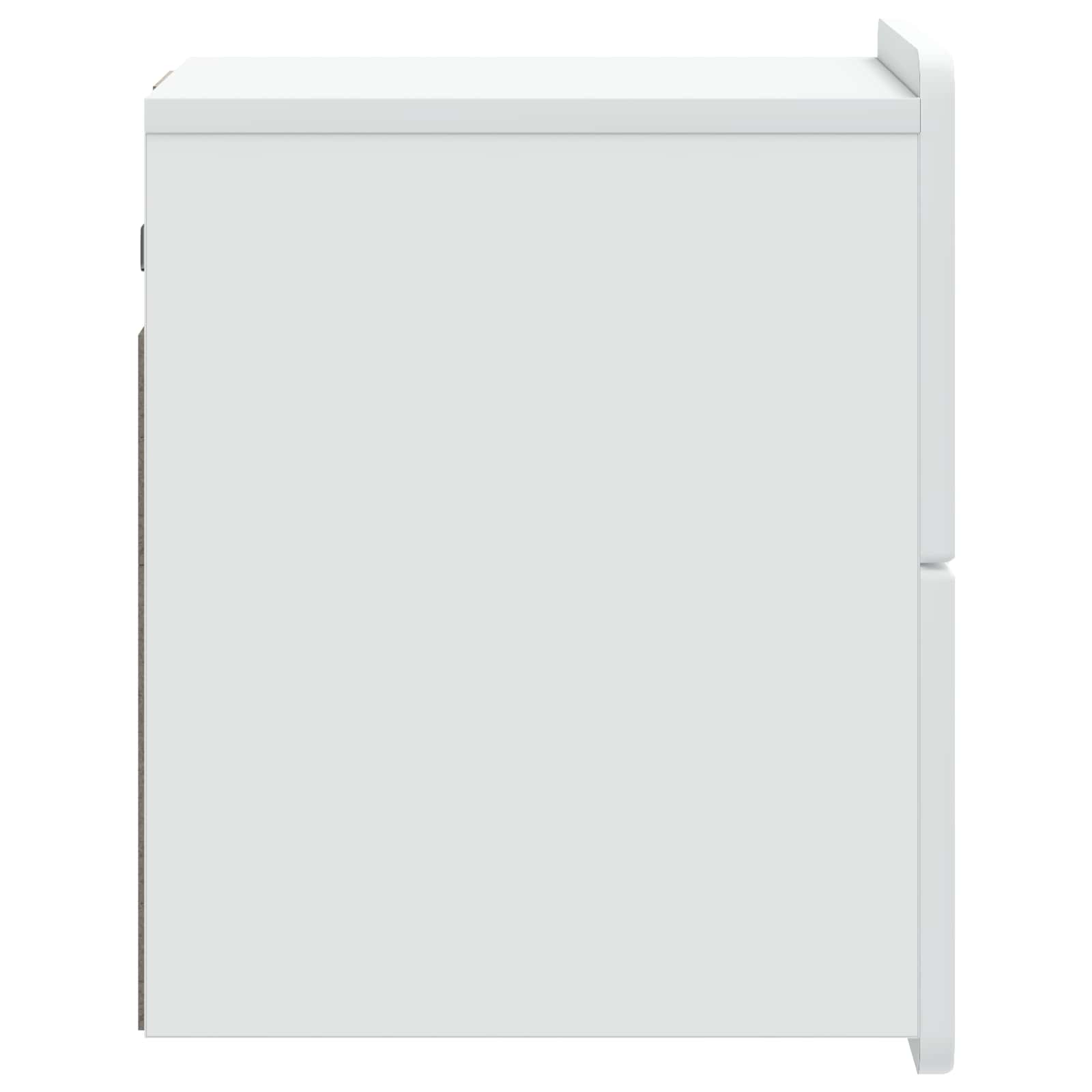 Noćni ormarić za montažu na zid 2 pcs Bijela 33 x 34,5 x 43 cm