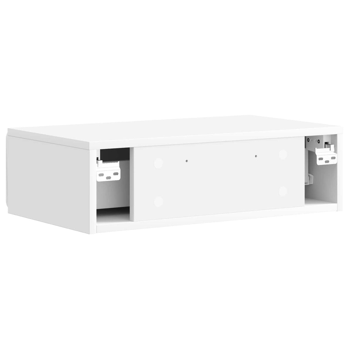 Stolna montirana na zid Bijela visokog sjaja 59 x 34,5 x 17 cm