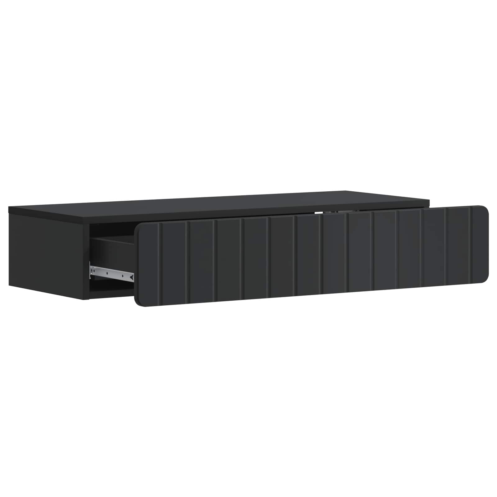 Stolna montirana na zid Crna 87,5 x 34,5 x 17 cm