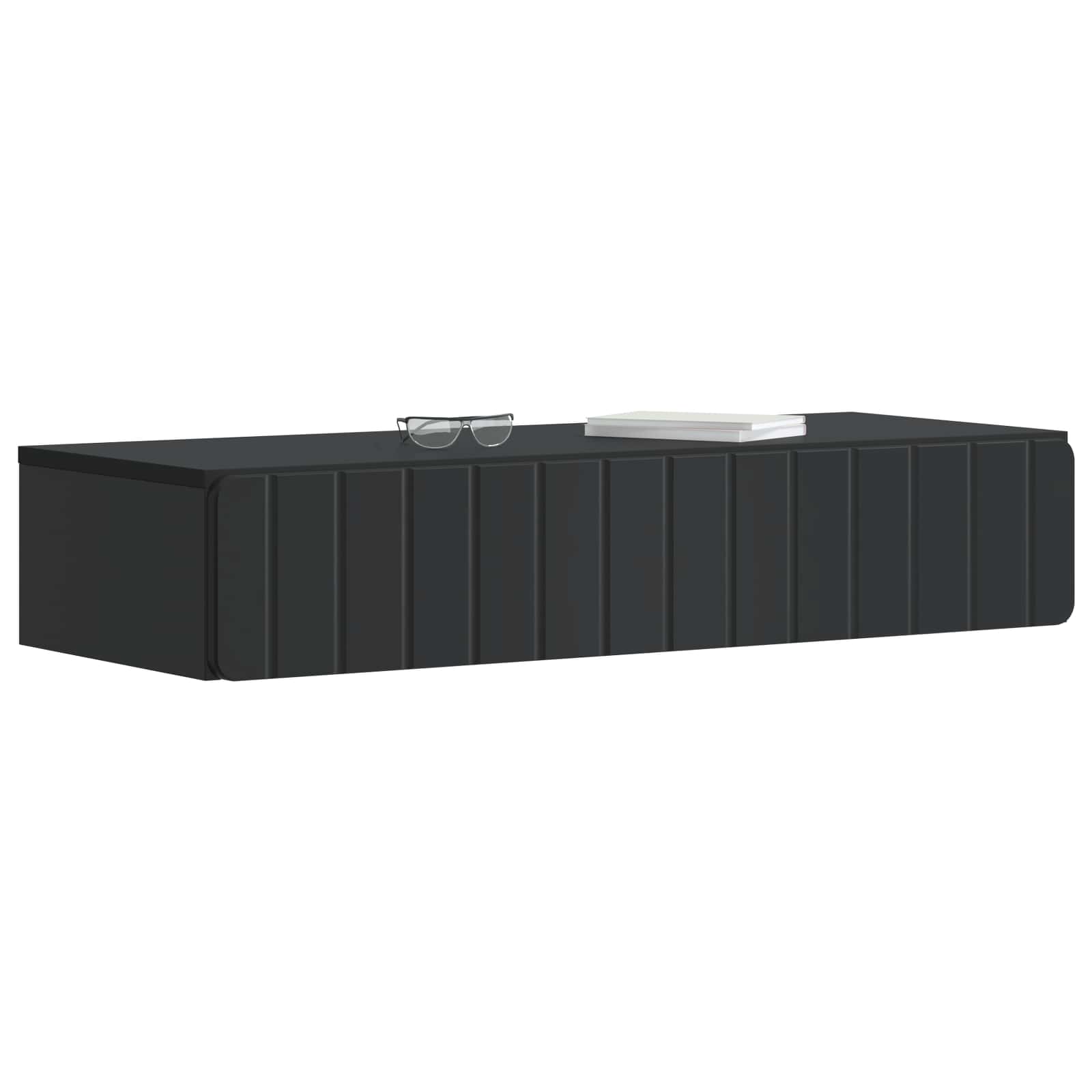 Stolna montirana na zid Crna 87,5 x 34,5 x 17 cm