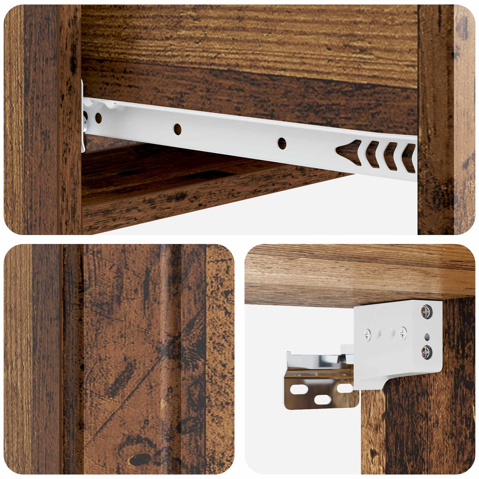 Stolna montirana na zid Staro drvo 87,5 x 34,5 x 17 cm