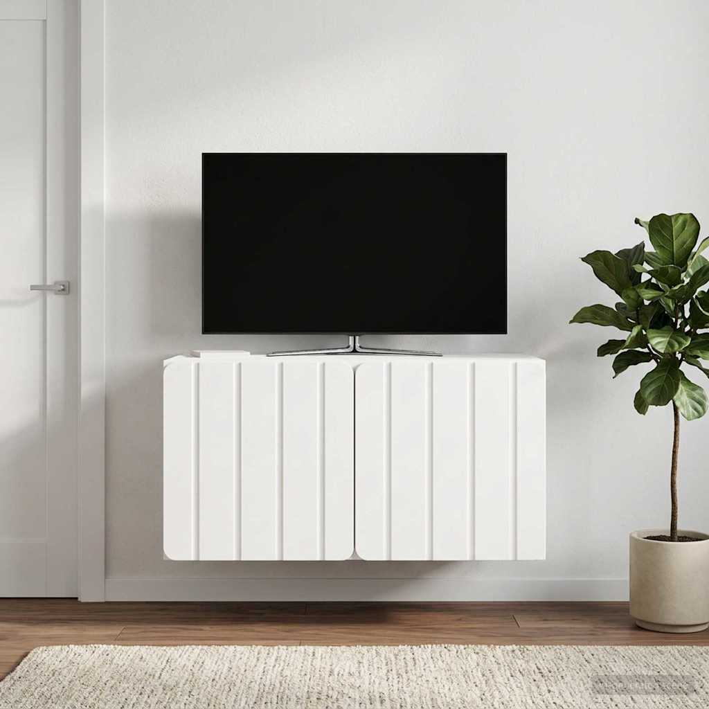 TV ormar za zid 59,5 x 41 x 30 cm Bijela visokog sjaja