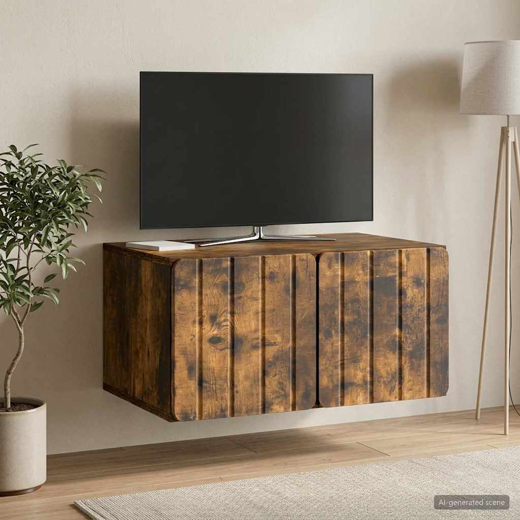 TV ormar za zid 59,5 x 41 x 30 cm Dimljeni hrast