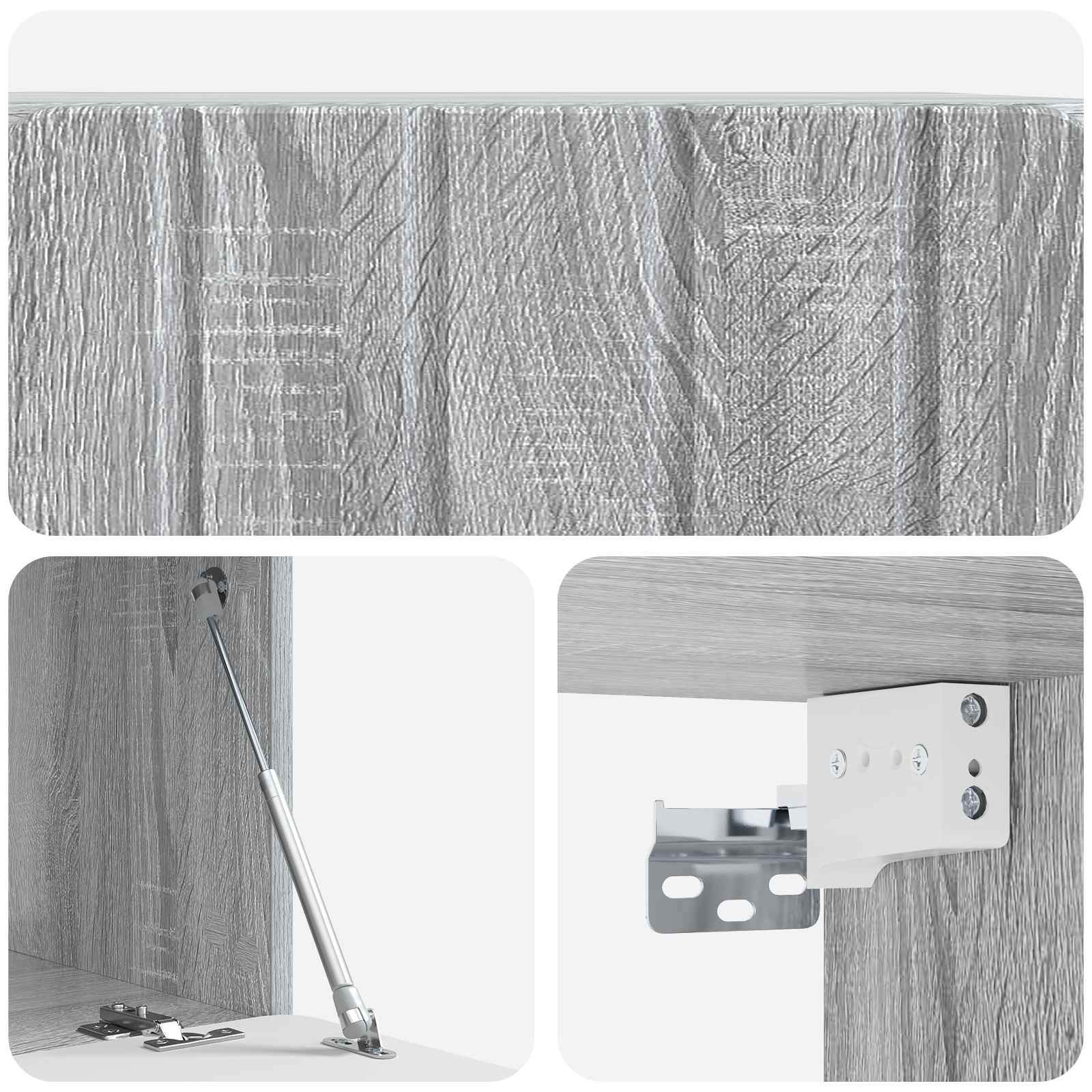 TV ormar za zid 59,5 x 41 x 30 cm Siva Sonoma Konstruirano drvo