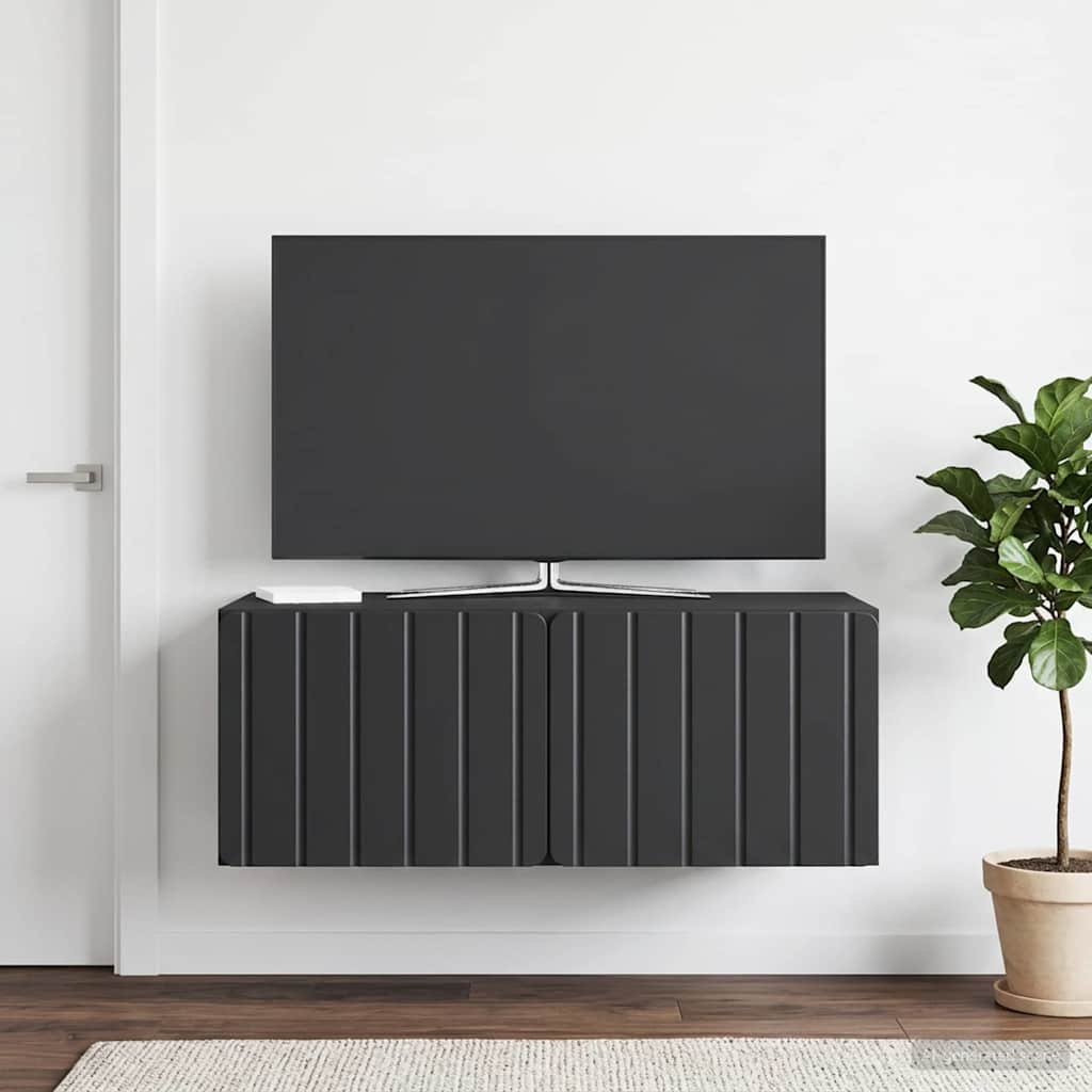 TV ormar za zid 78,5 x 41 x 30 cm Crna Konstruirano drvo