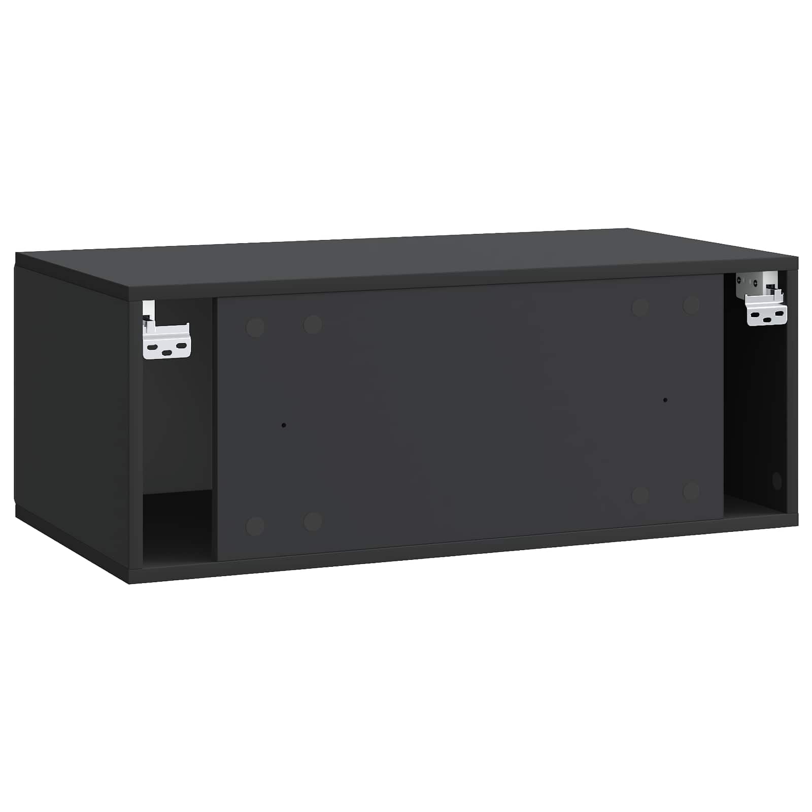 TV ormar za zid Zidne Crna 78,5 x 41 x 30 cm Konstruirano drvo