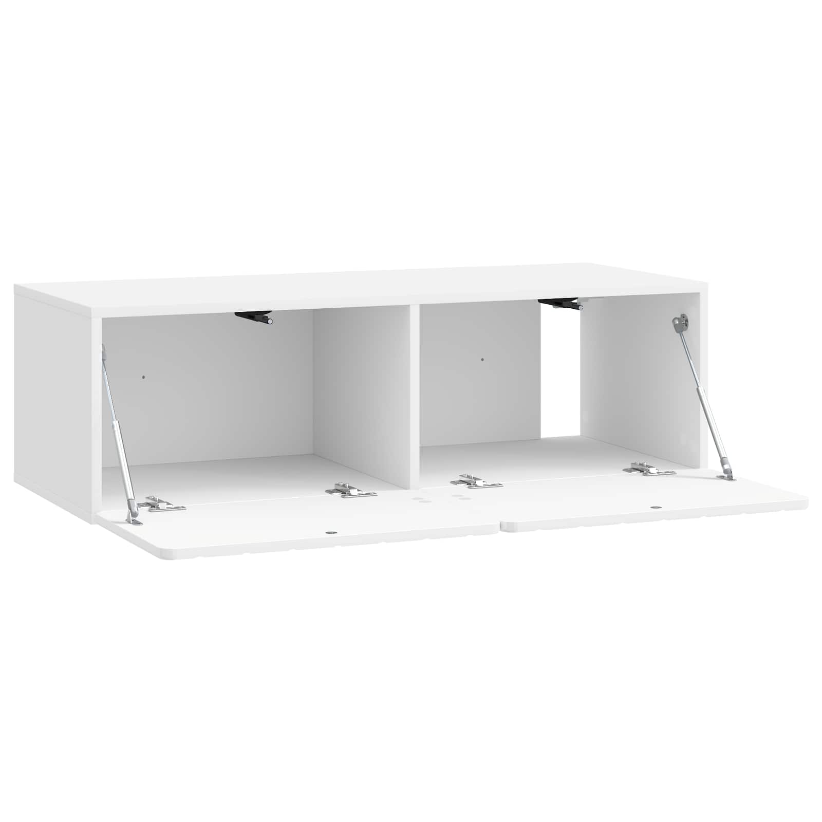 TV ormar za zid Zidne Bijela visokog sjaja 98 x 41 x 30 cm