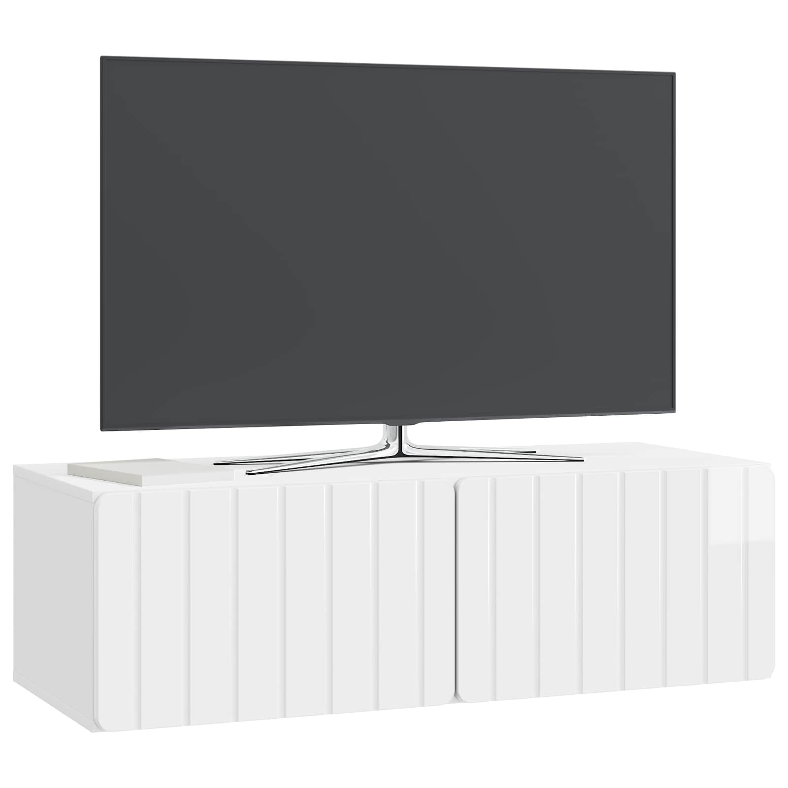 TV ormar za zid Zidne Bijela visokog sjaja 98 x 41 x 30 cm