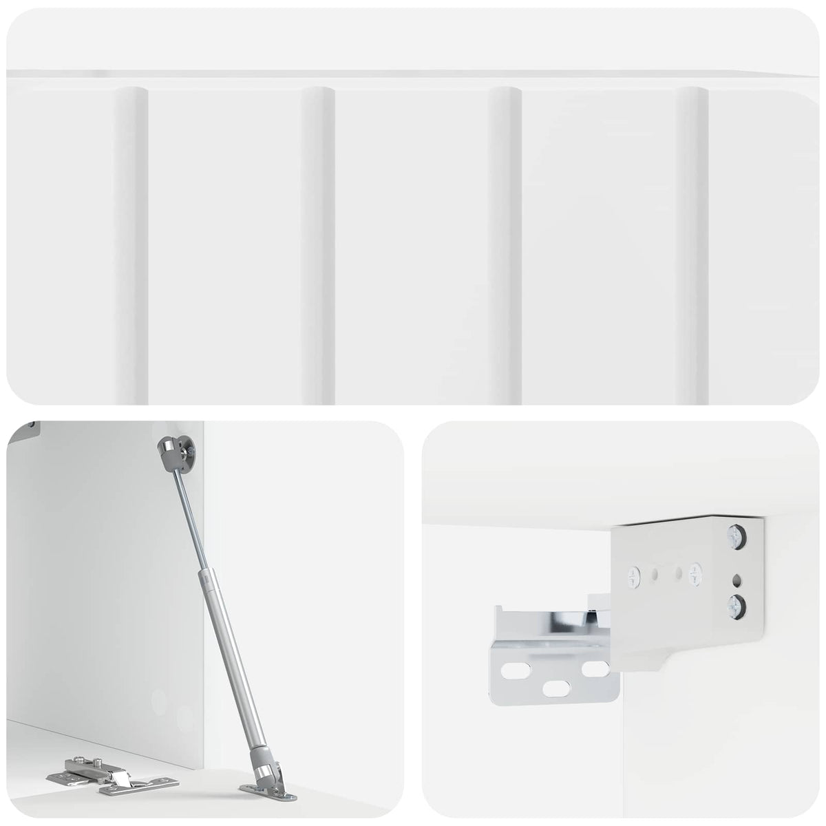 TV ormar za zid Zidne Bijela visokog sjaja 59,5 x 31 x 30 cm