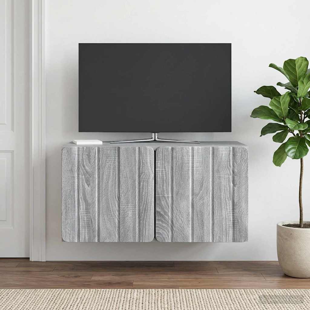 TV ormar za zid 59,5 x 31 x 30 cm Siva Sonoma Konstruirano drvo