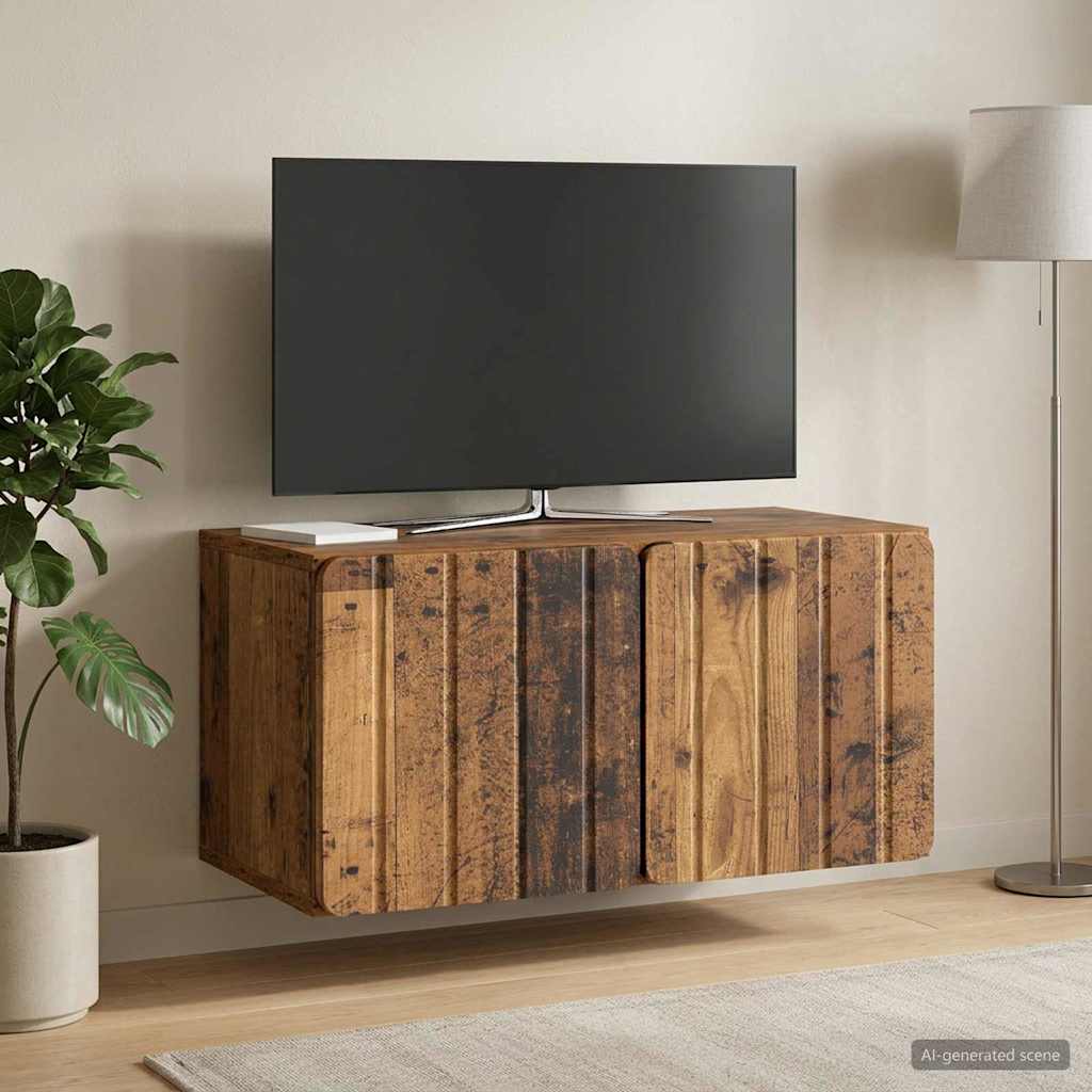 TV ormar za zid 59,5 x 31 x 30 cm Staro drvo Konstruirano drvo