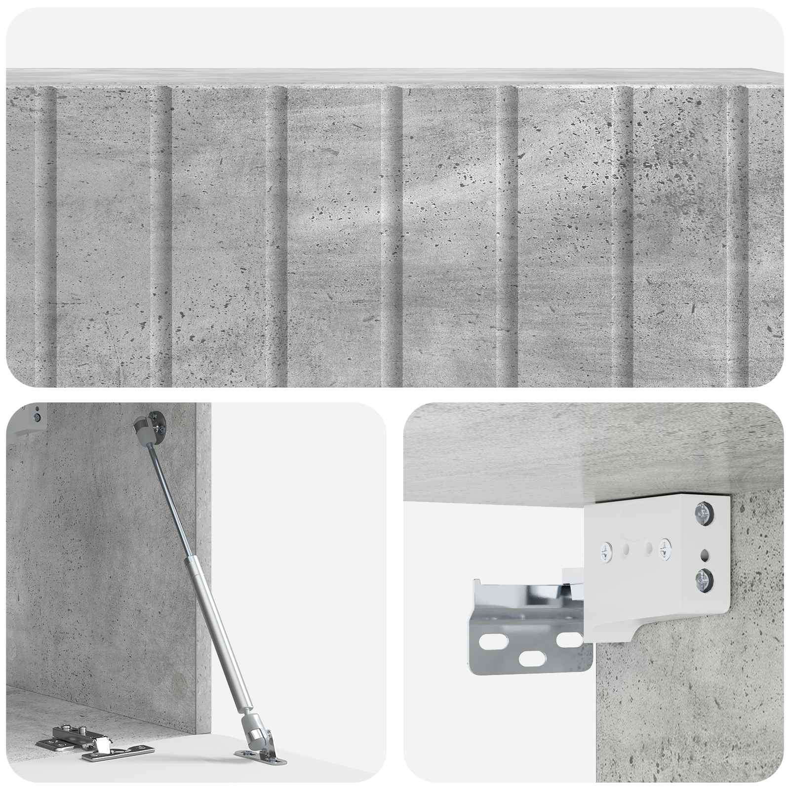 TV ormar za zid Betonska siva 98 x 31 x 30 cm Konstruirano drvo