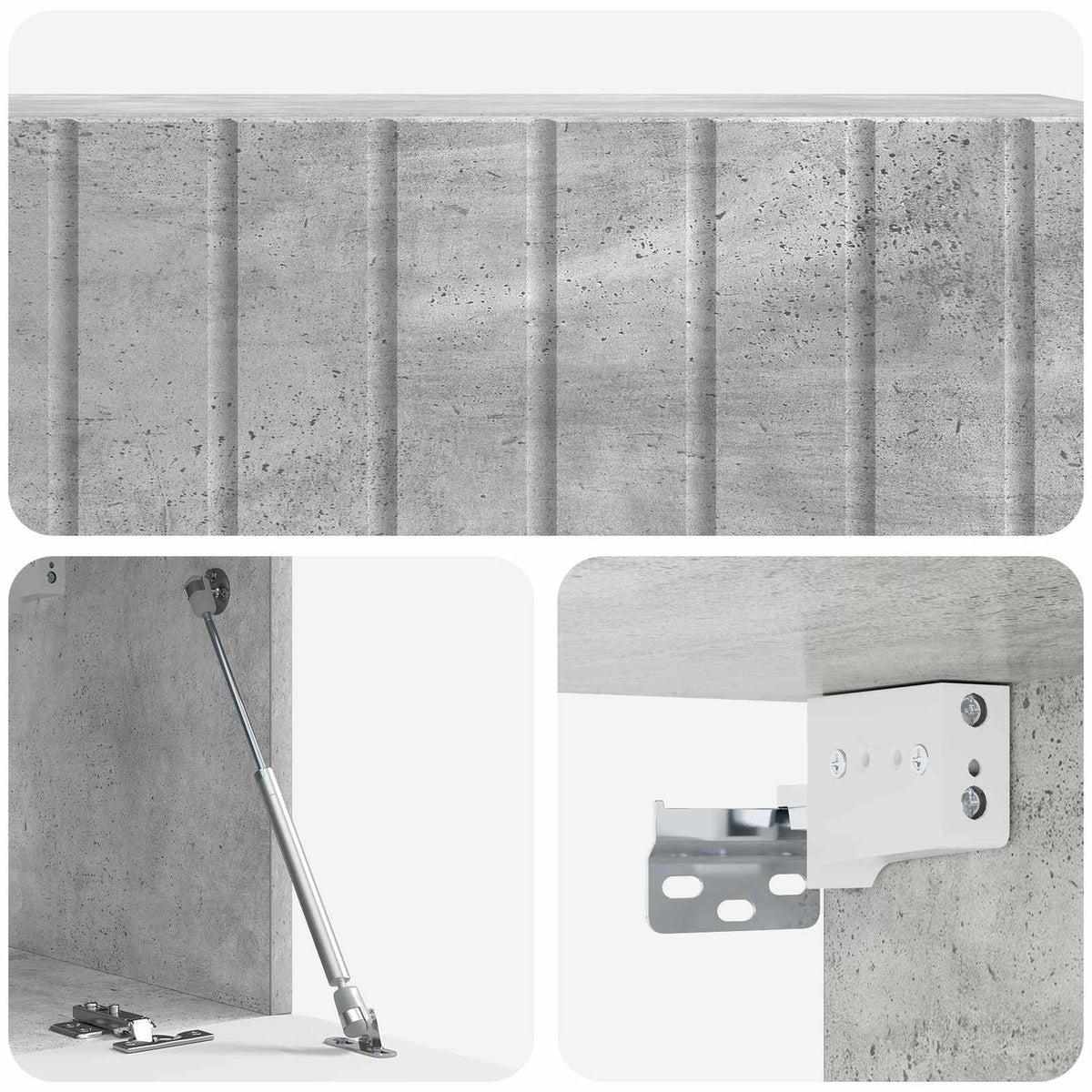 TV ormar za zid 98 x 31 x 30 cm Betonska siva Konstruirano drvo