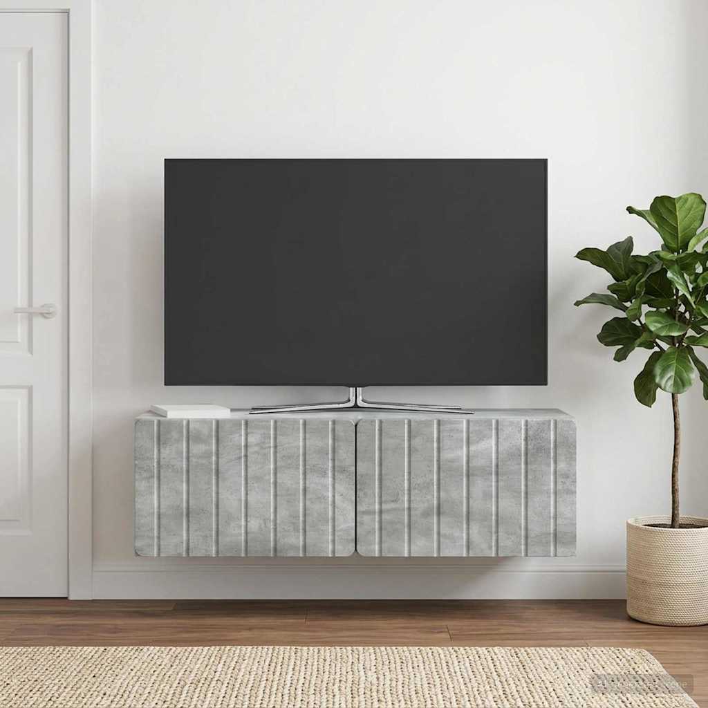 TV ormar za zid 98 x 31 x 30 cm Betonska siva Konstruirano drvo