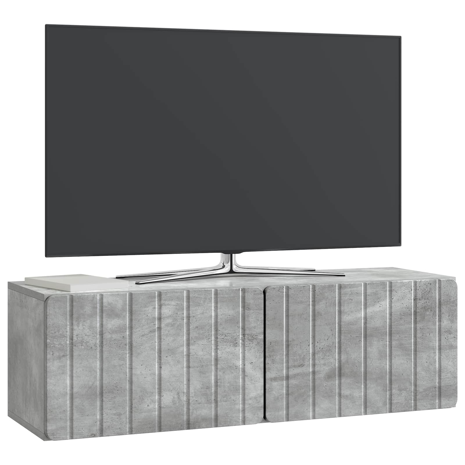 TV ormar za zid Betonska siva 98 x 31 x 30 cm Konstruirano drvo
