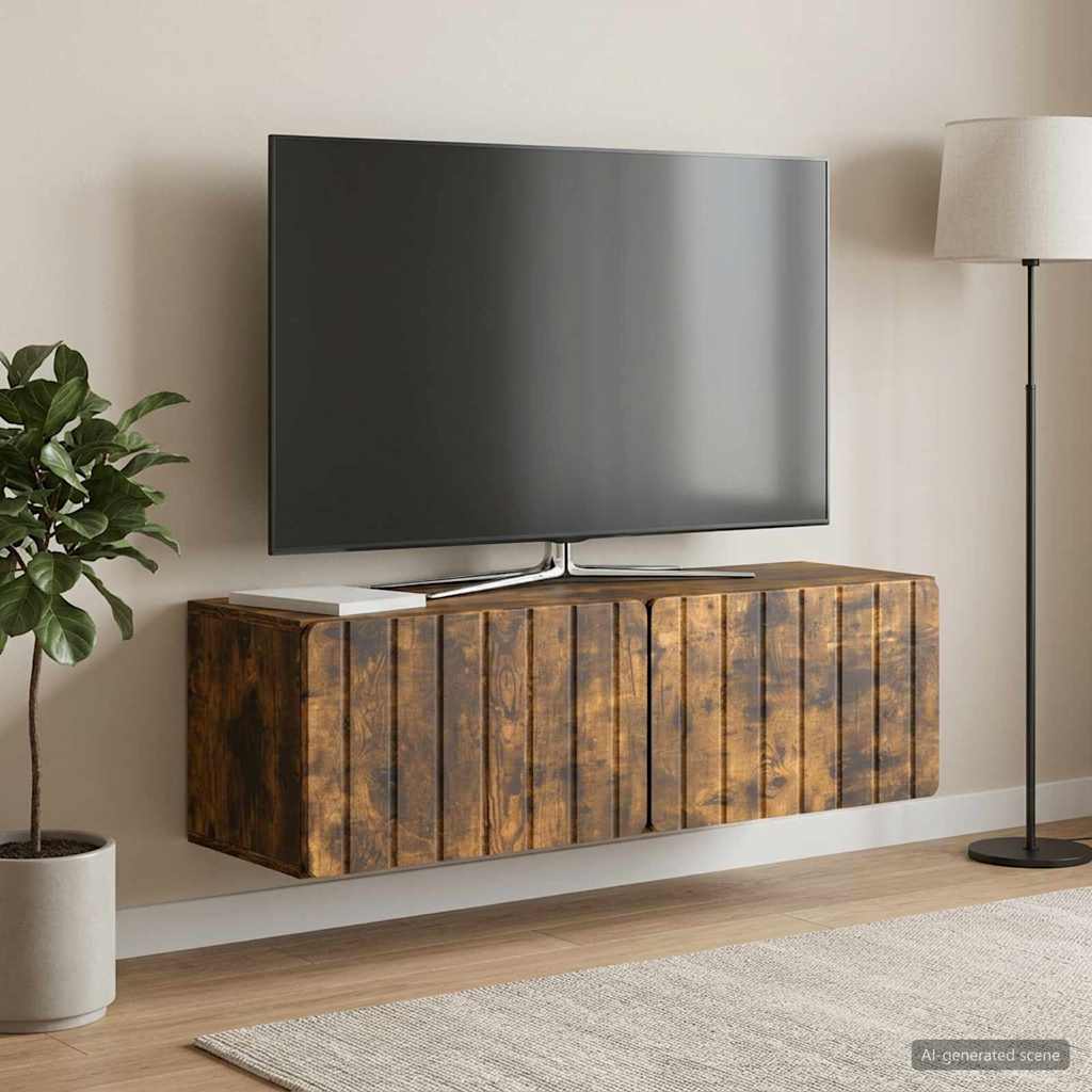 TV ormar za zid 98 x 31 x 30 cm Dimljeni hrast