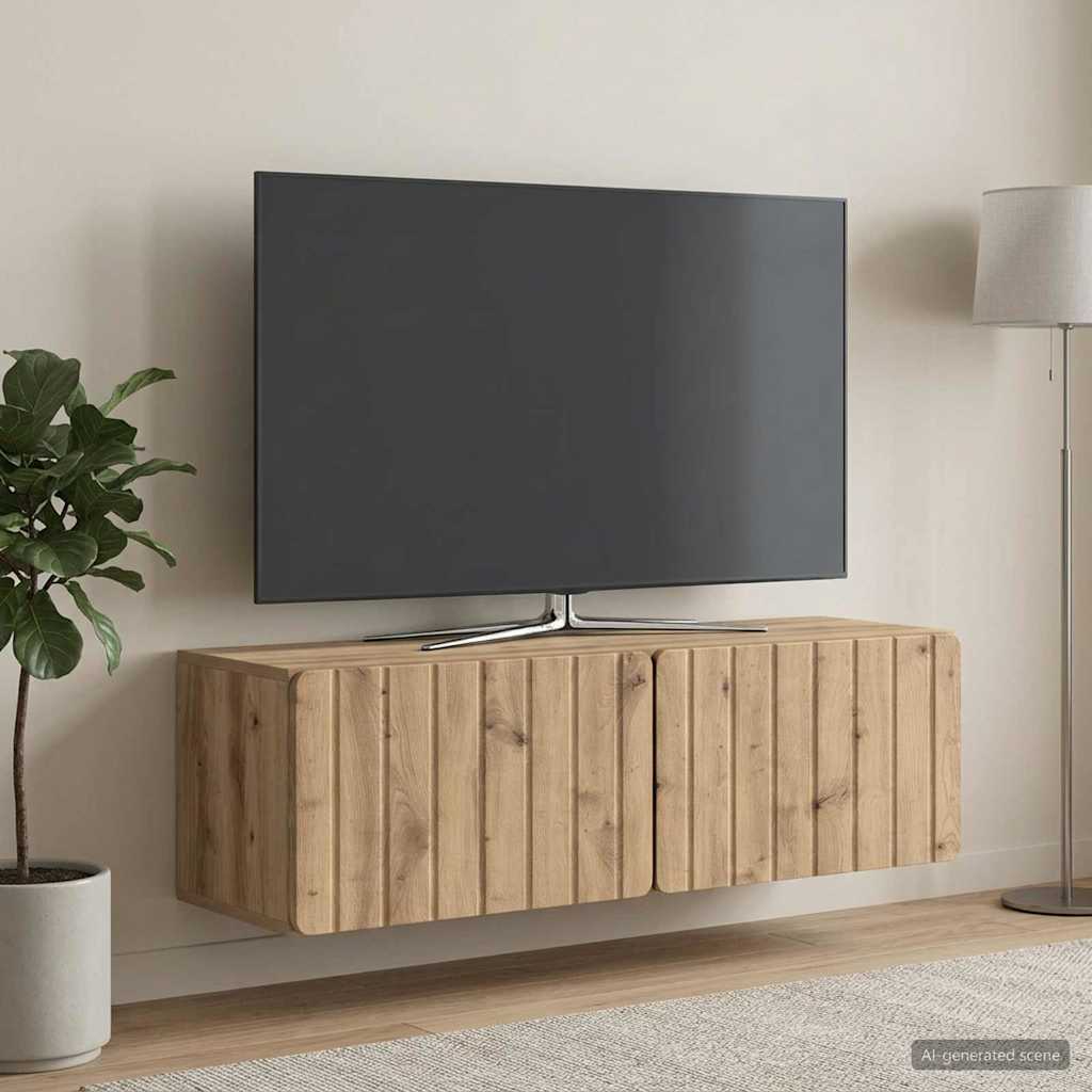 TV ormar za zid 98 x 31 x 30 cm Hrast artisan Konstruirano drvo