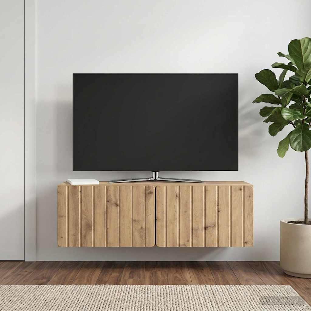 TV ormar za zid 98 x 31 x 30 cm Hrast artisan Konstruirano drvo