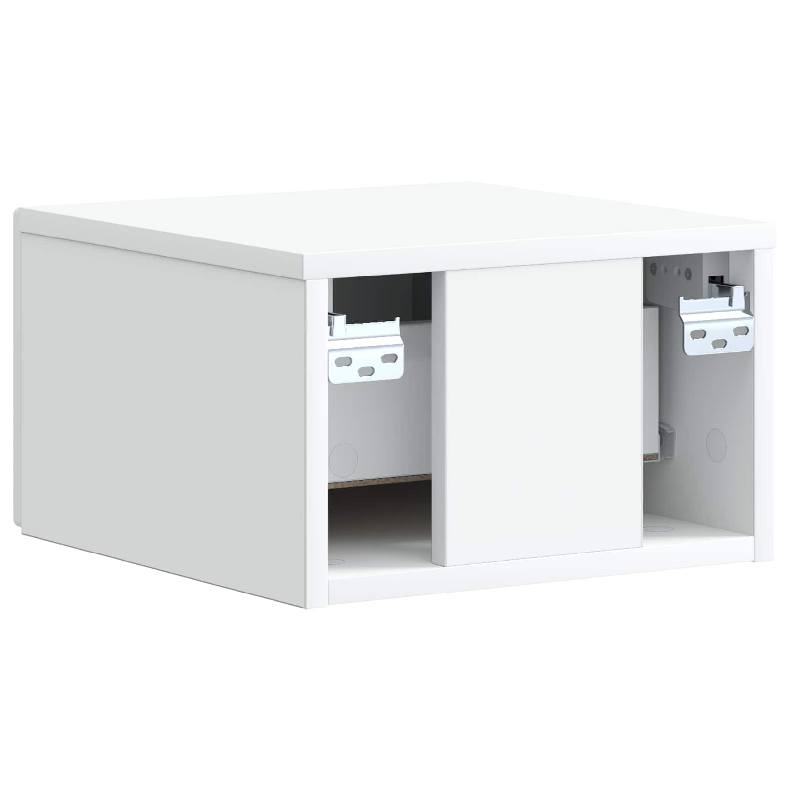 Noćni ormarić za montažu na zid 2 pcs Bijela 33 x 34,5 x 20 cm