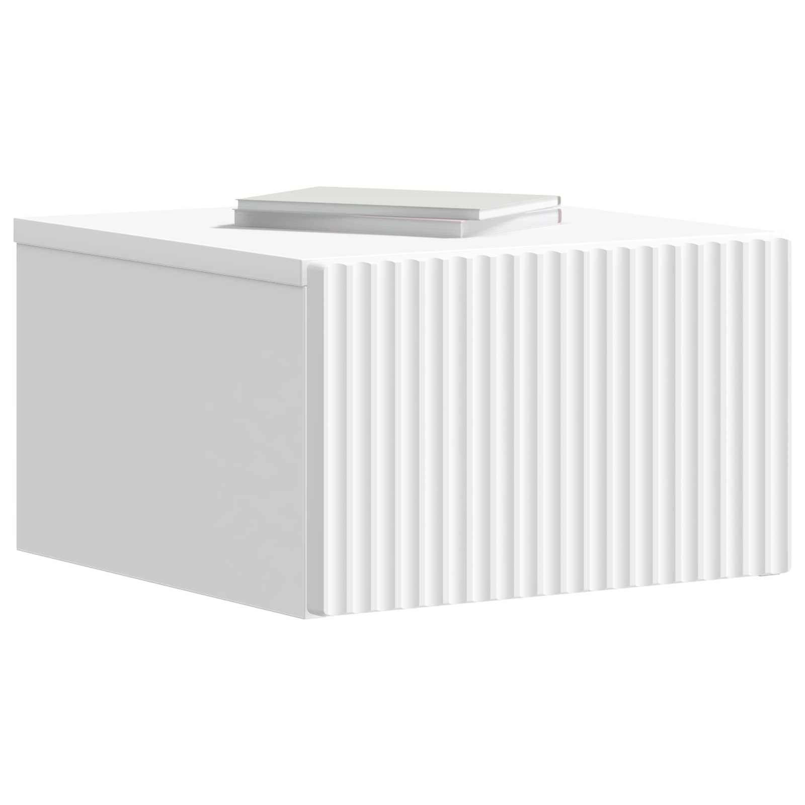 Noćni ormarić za montažu na zid 2 pcs Bijela 33 x 34,5 x 20 cm