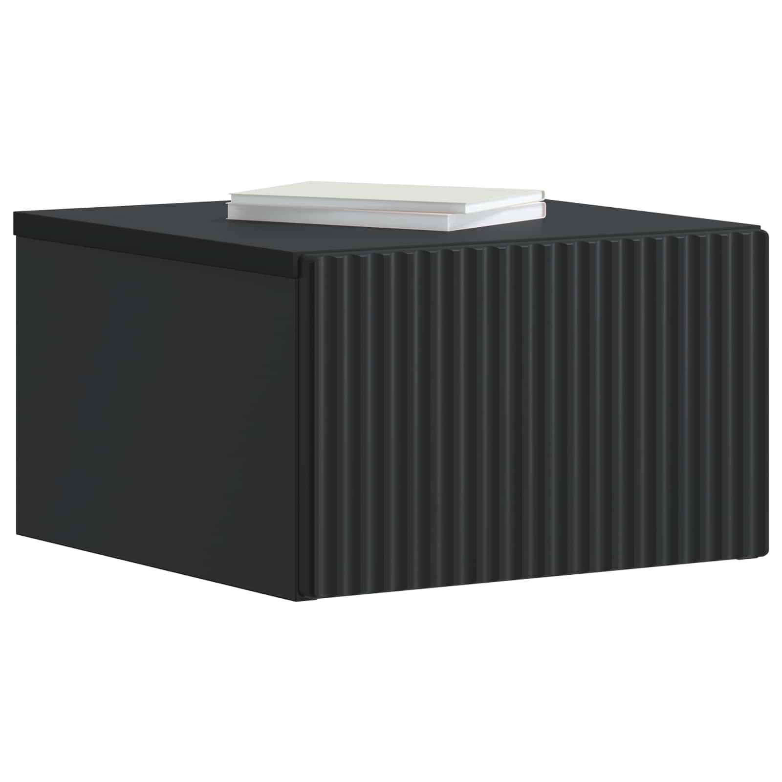 Noćni ormarić za montažu na zid 2 pcs Crna 33 x 34,5 x 20 cm