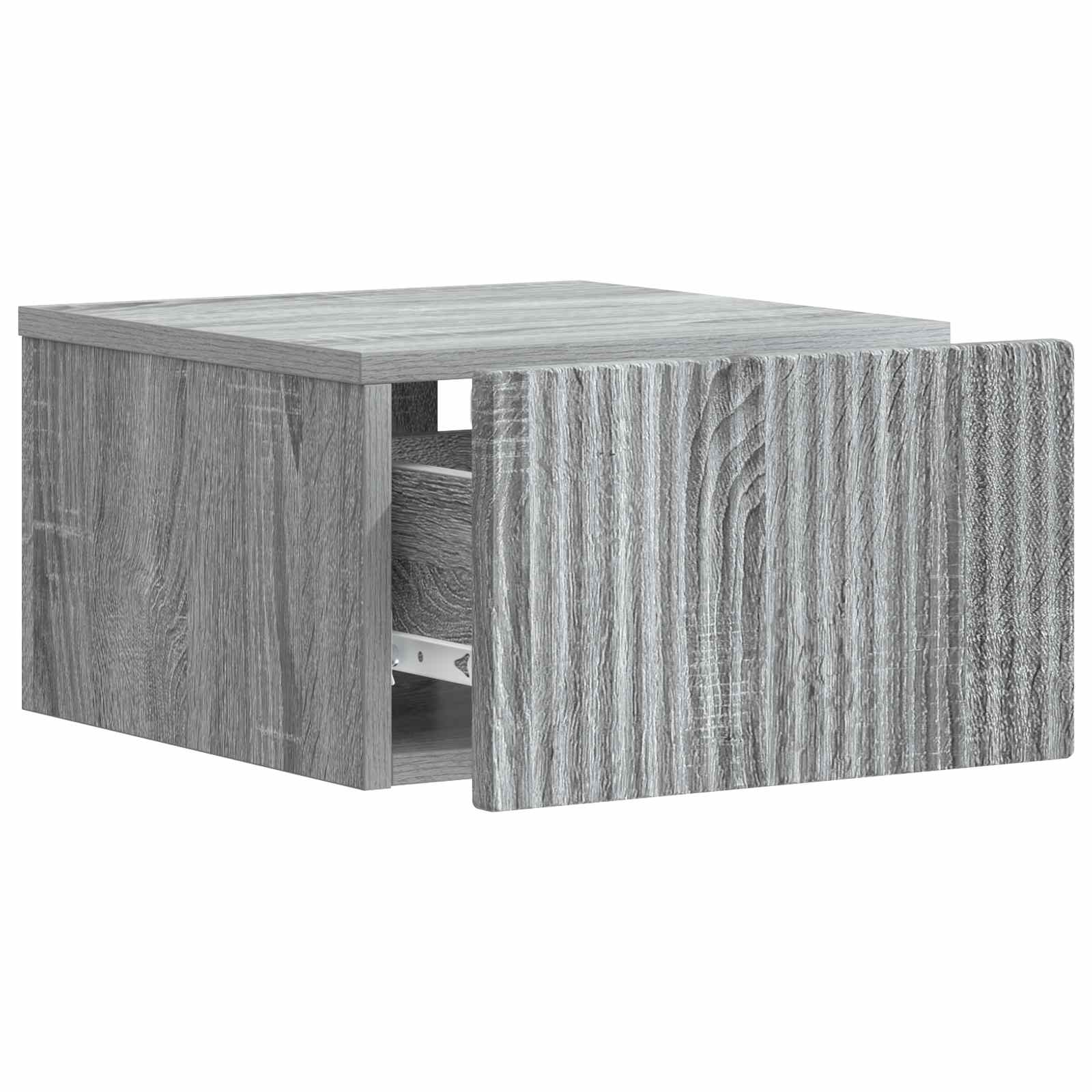 Noćni ormarić za montažu na zid Siva sonoma 33 x 34,5 x 20 cm