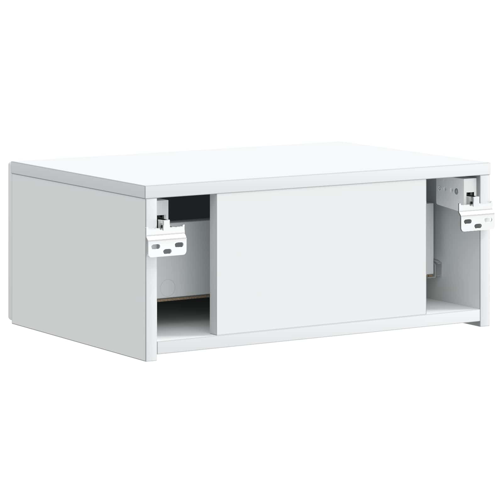 Noćni ormarić za montažu na zid 2 pcs Bijela 49 x 34,5 x 20 cm
